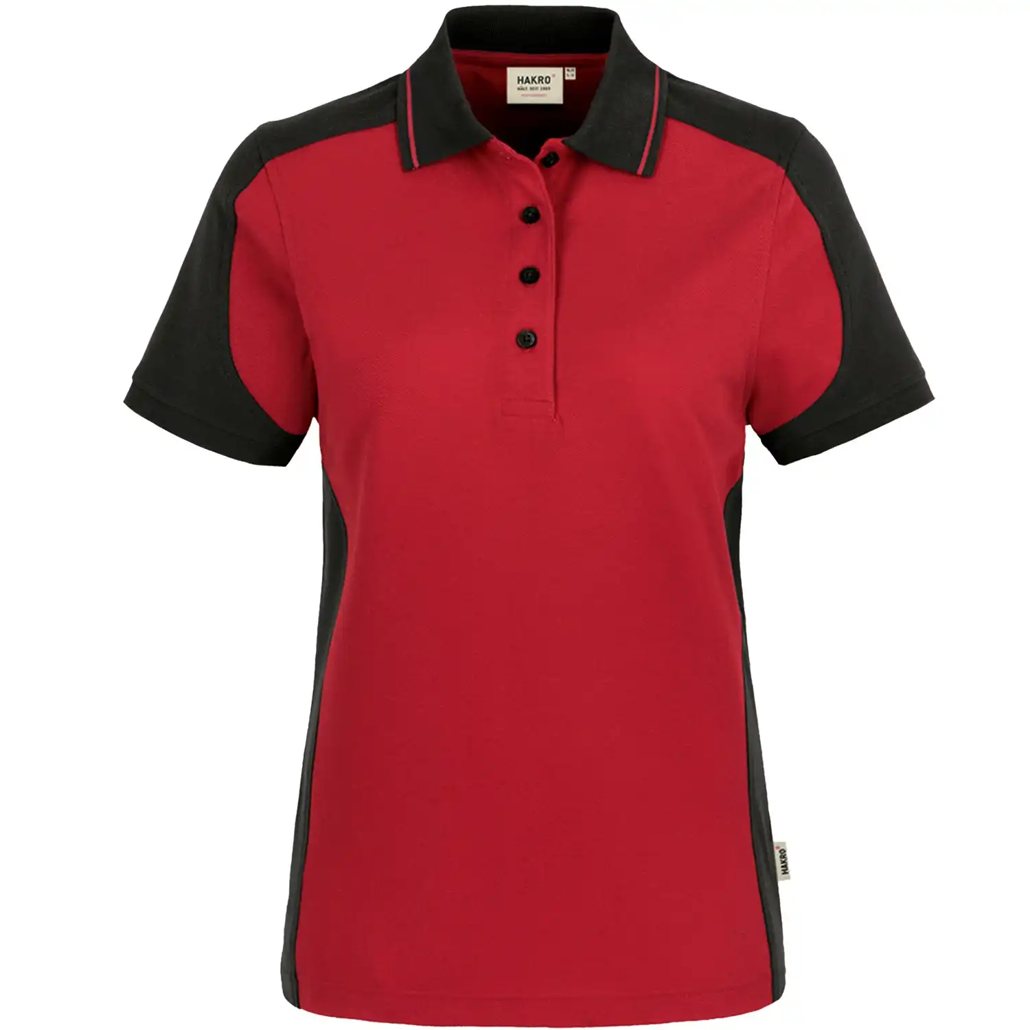 Damen Polo-Shirt "CONTRAST PERFORMANCE" 239 in Rot, L - Thumbnail 1