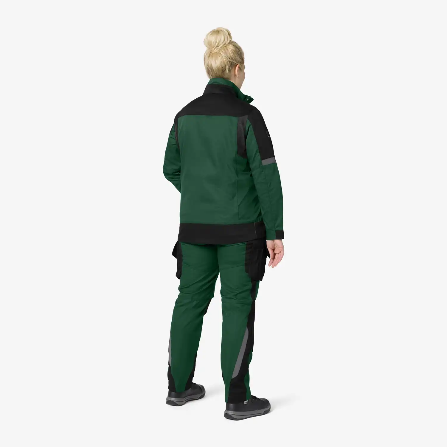 Damen Arbeitsjacke "ANDREA" in grün/schwarz, 3XL - Thumbnail 2