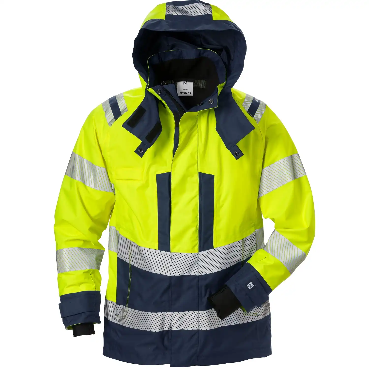Damen Warnschutz Regenjacke "4518 GTT" in gelb/marine, M - Thumbnail 1