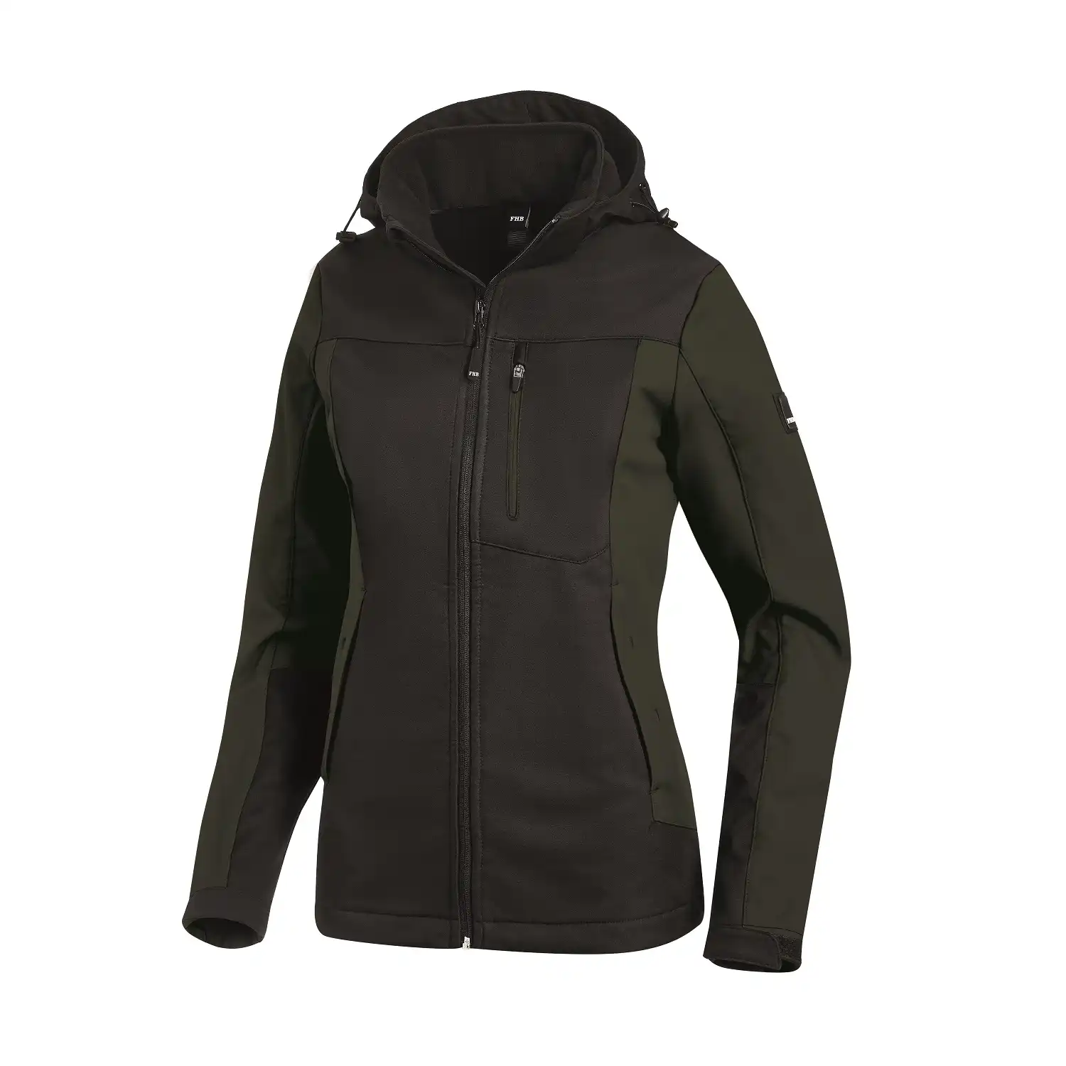Damen Softshelljacke "JULIA" in oliv/schwarz, M - Thumbnail 1