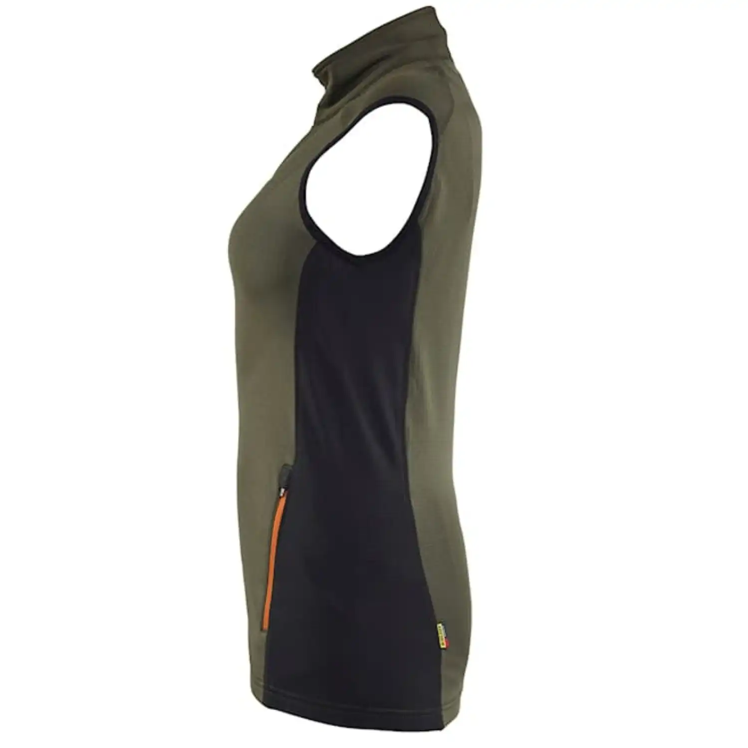Damen Fleeceweste "STRIKER" in XS, waldgrün/rost - Thumbnail 3