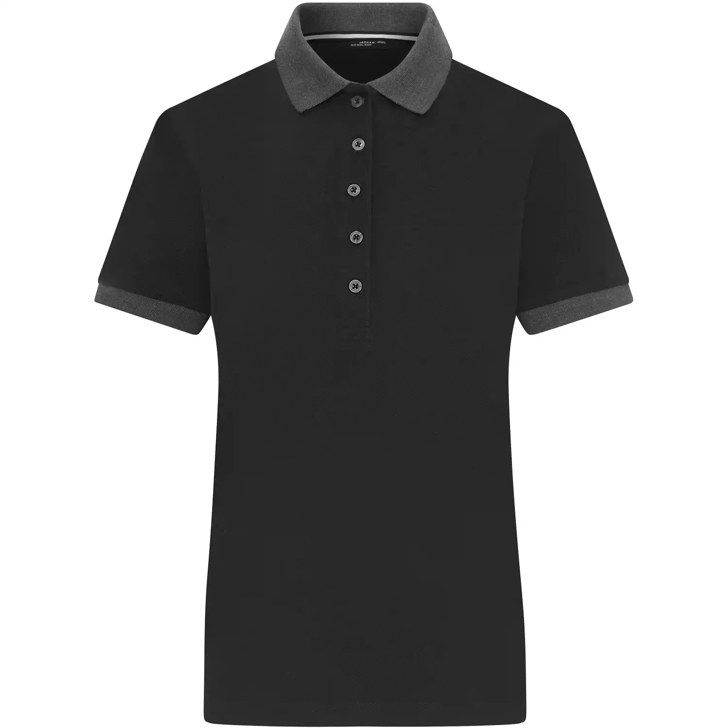 Damen Polo-Shirt "JN1303" in black/anthracite-melange, XS - Thumbnail 1