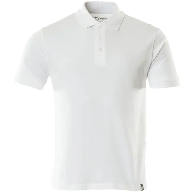 Bio Polo T-Shirt "20583" Crossover in M, Weiß - Bild 1
