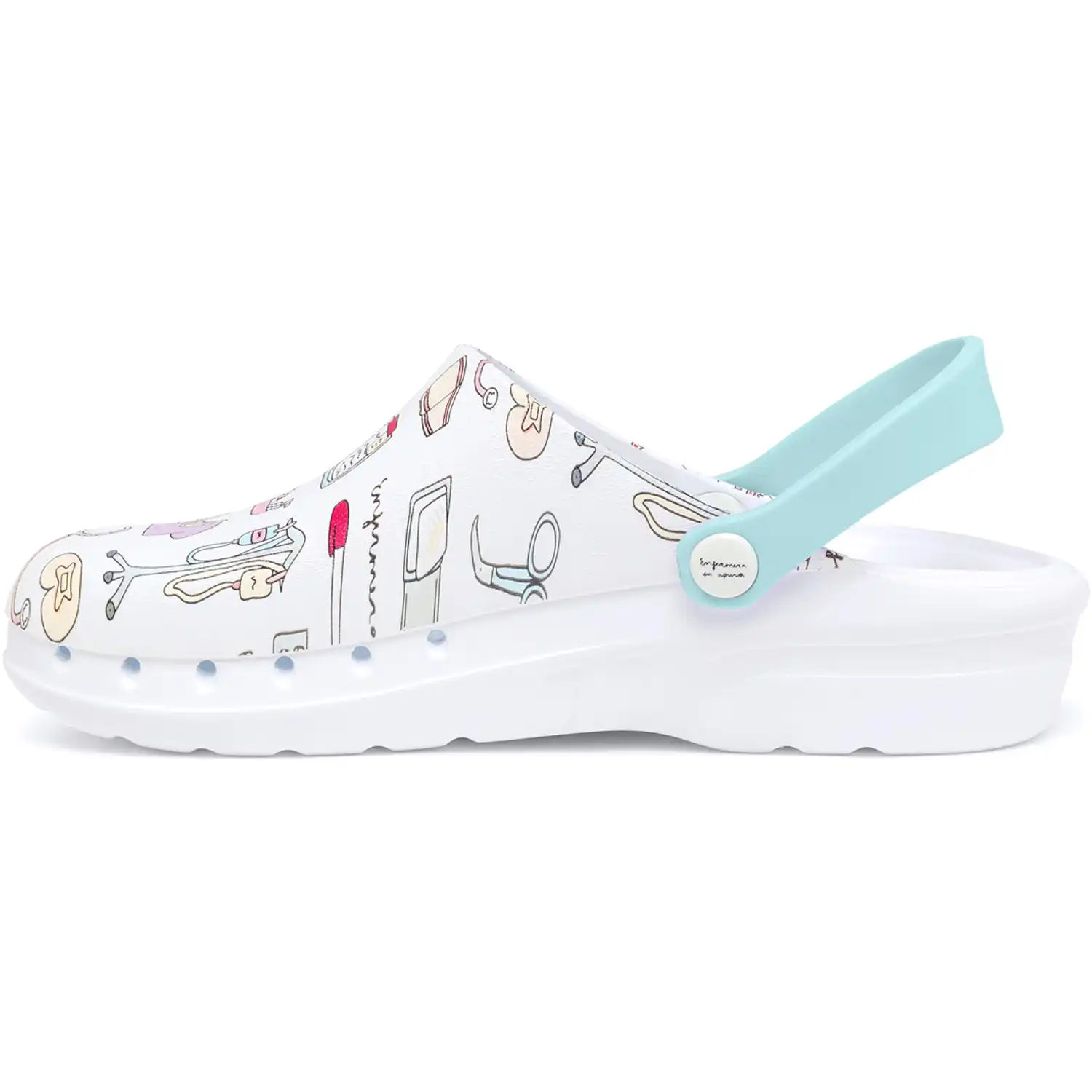 Damen Clogs "ODEN+ PRINT" aquamarine in 38 - Thumbnail 4