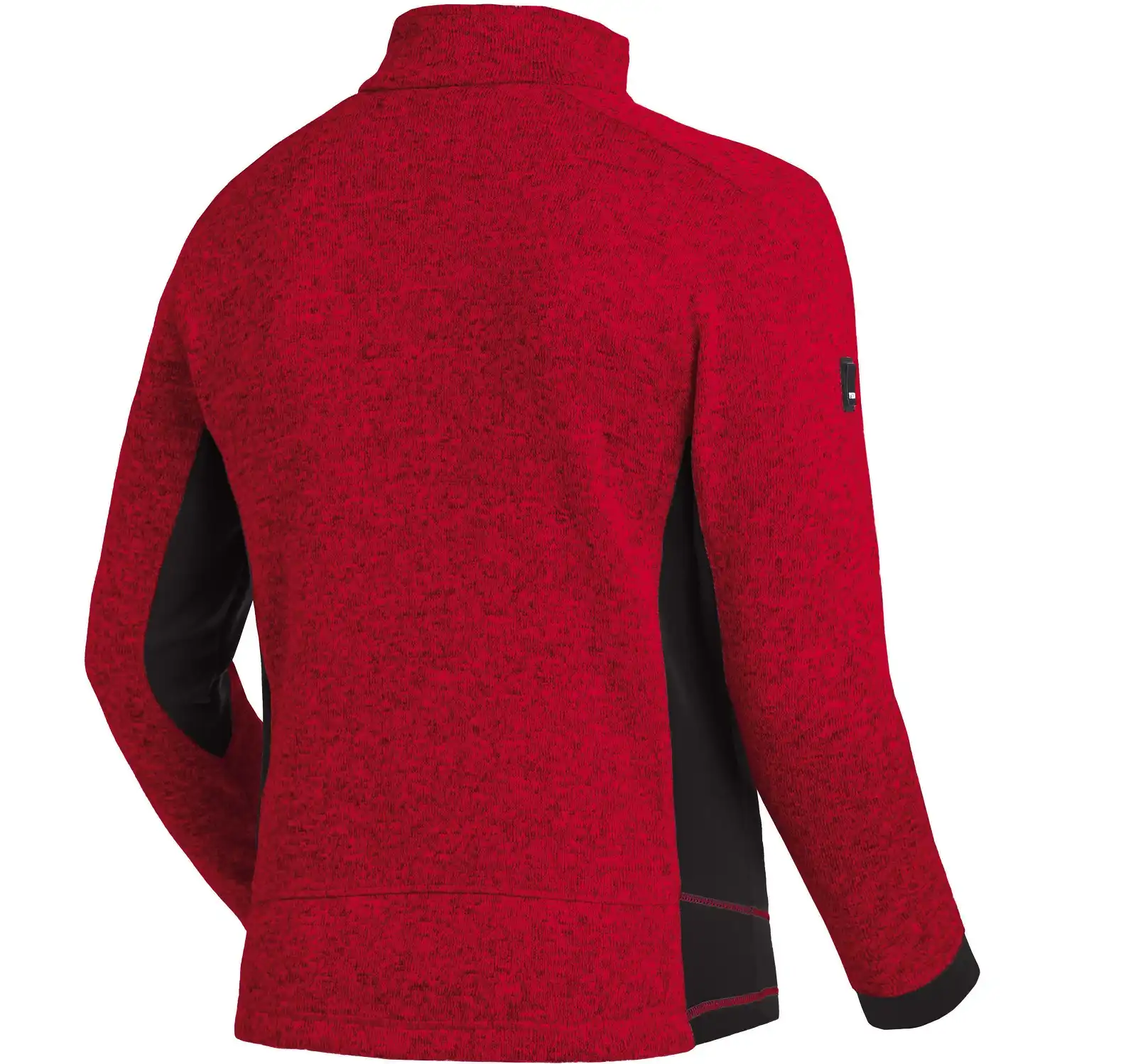 Strick Fleecejacke "CHRISTOPH" in rot/schwarz, L - Thumbnail 2