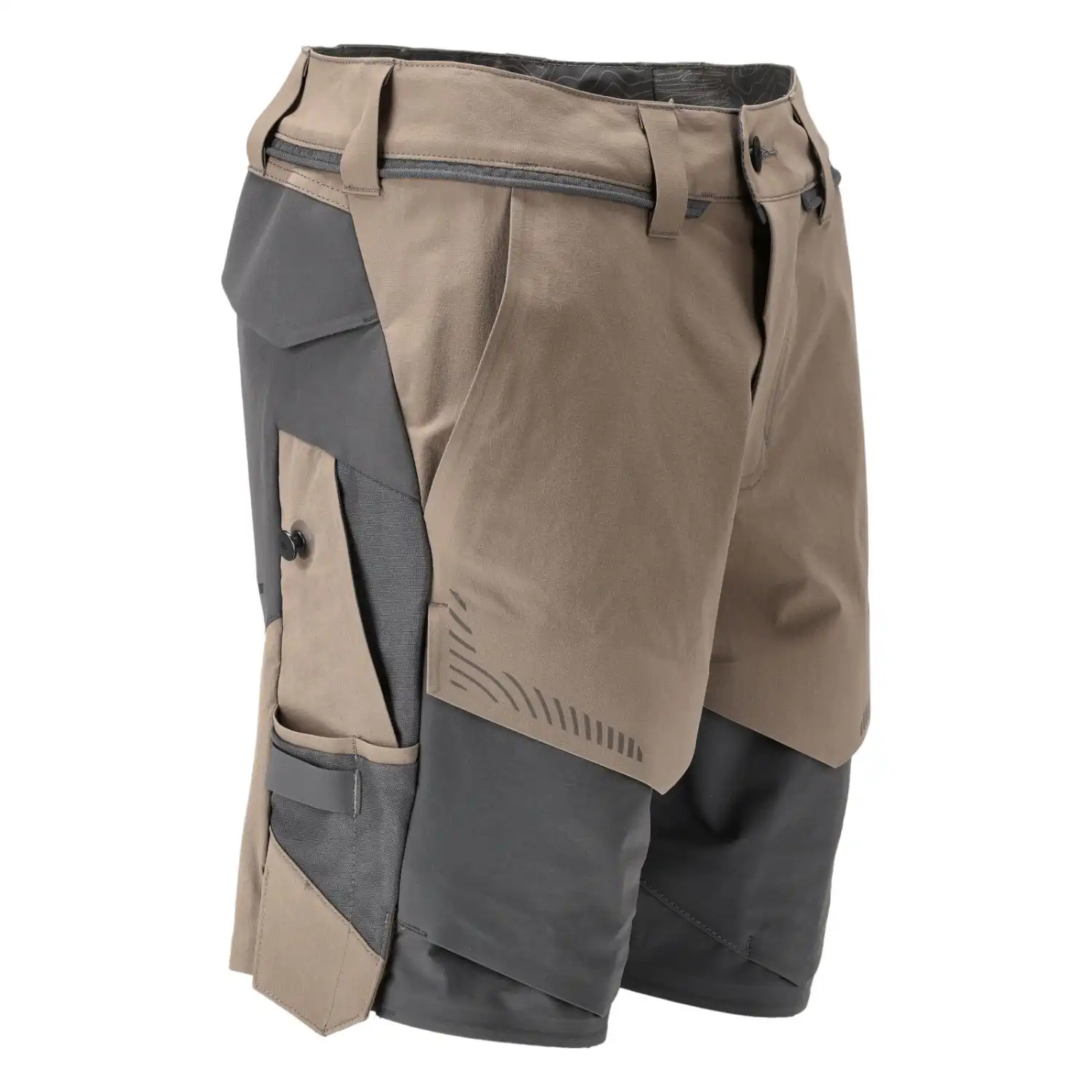 Stretch-Shorts "22149-605" Customized in dunkel-sandbeige/anthrazit, 24C48 - Thumbnail 4