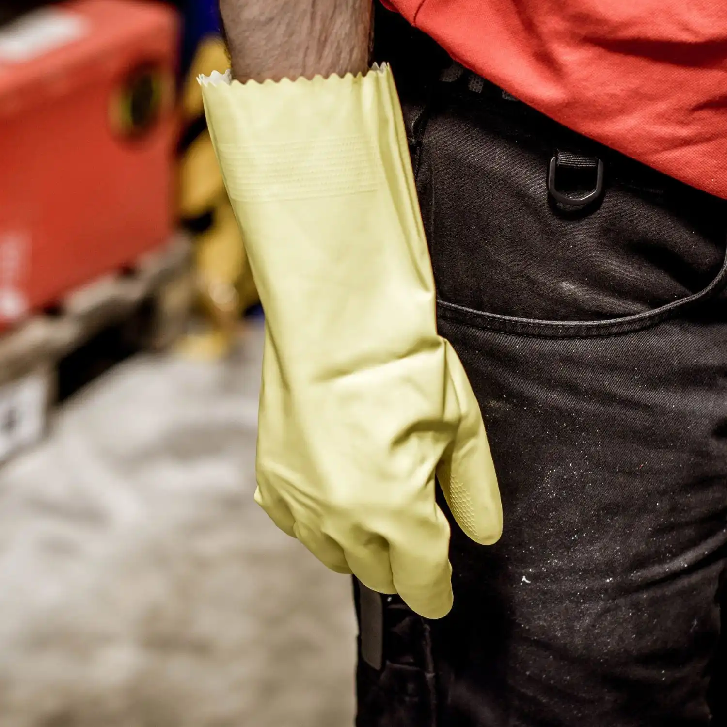 Latex Haushaltshandschuhe YELLOW CLEANER "3220" in 8 (M) - Thumbnail 2