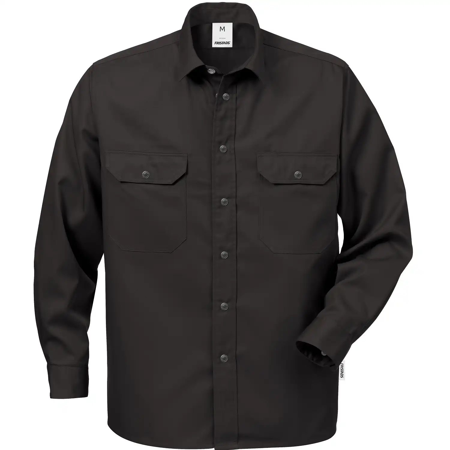Arbeitshemd langarm "720 BKS" 100% Baumwolle in schwarz, L - Thumbnail 1