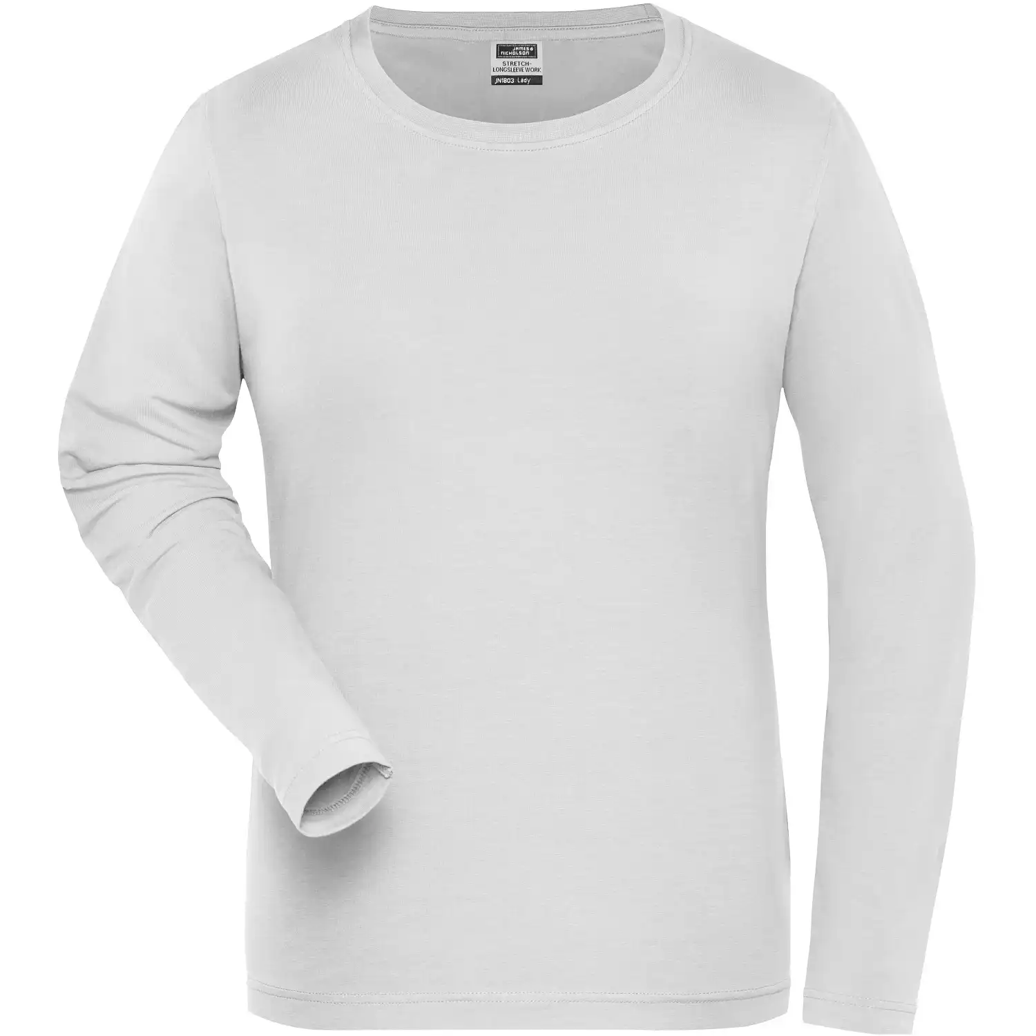 Damen Bio Stretch Langarmshirt "JN1803" UV-Schutz in white, L - Bild 1