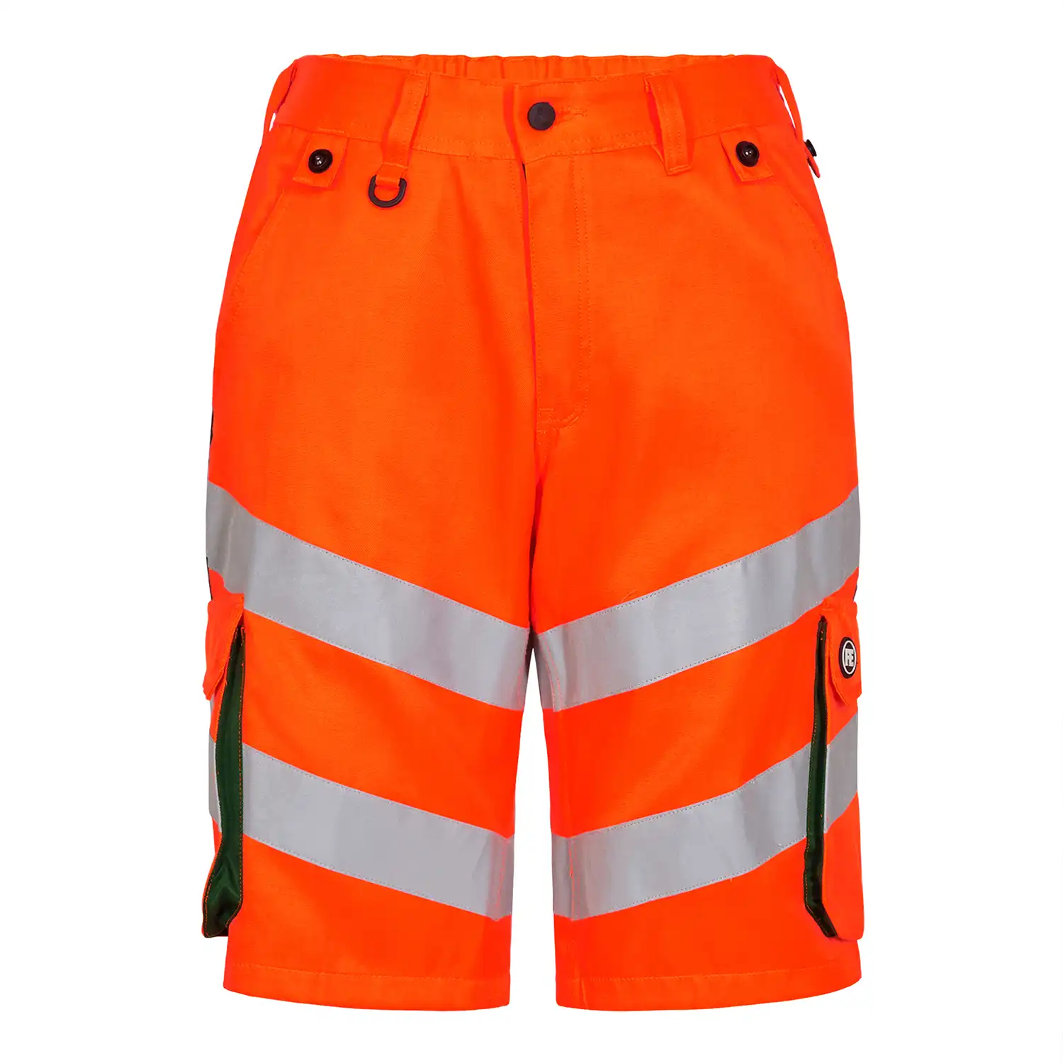 Warnschutz Shorts "6545-319" Safety leicht Kl. 1 in orange/grün, 48 - Thumbnail 1