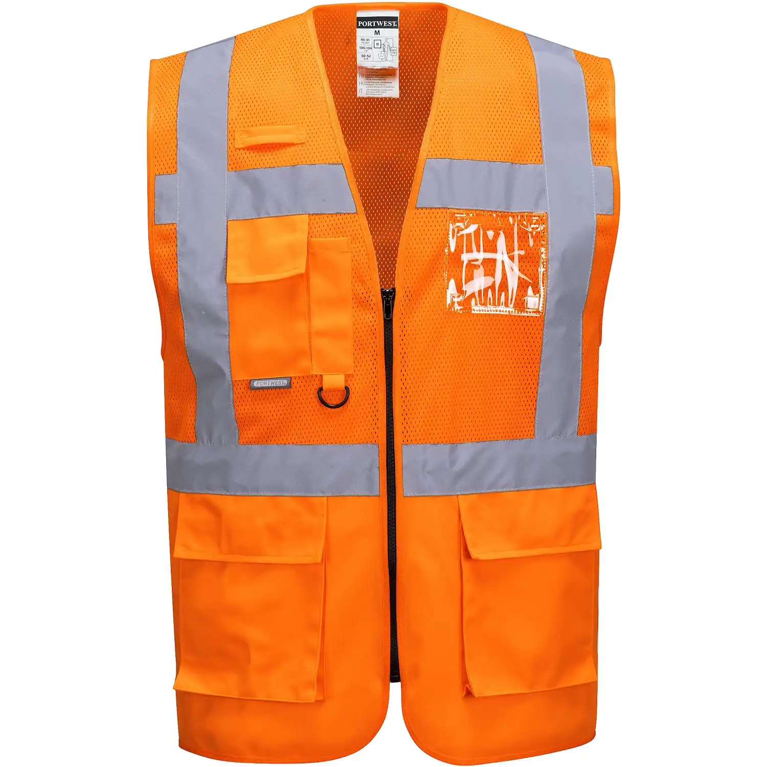 Mesh Warnweste Executive "MADRID" Kl. 1 in Orange, L - Bild 1