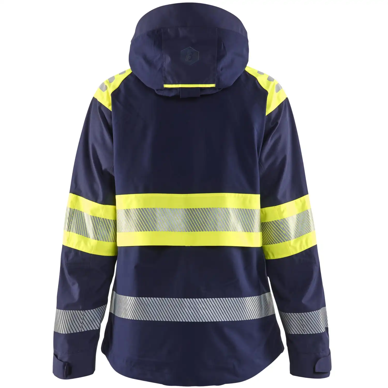 Damen Warnschutz Regenjacke Kl. 1 "4430" in marine/gelb, 3XL - Thumbnail 2