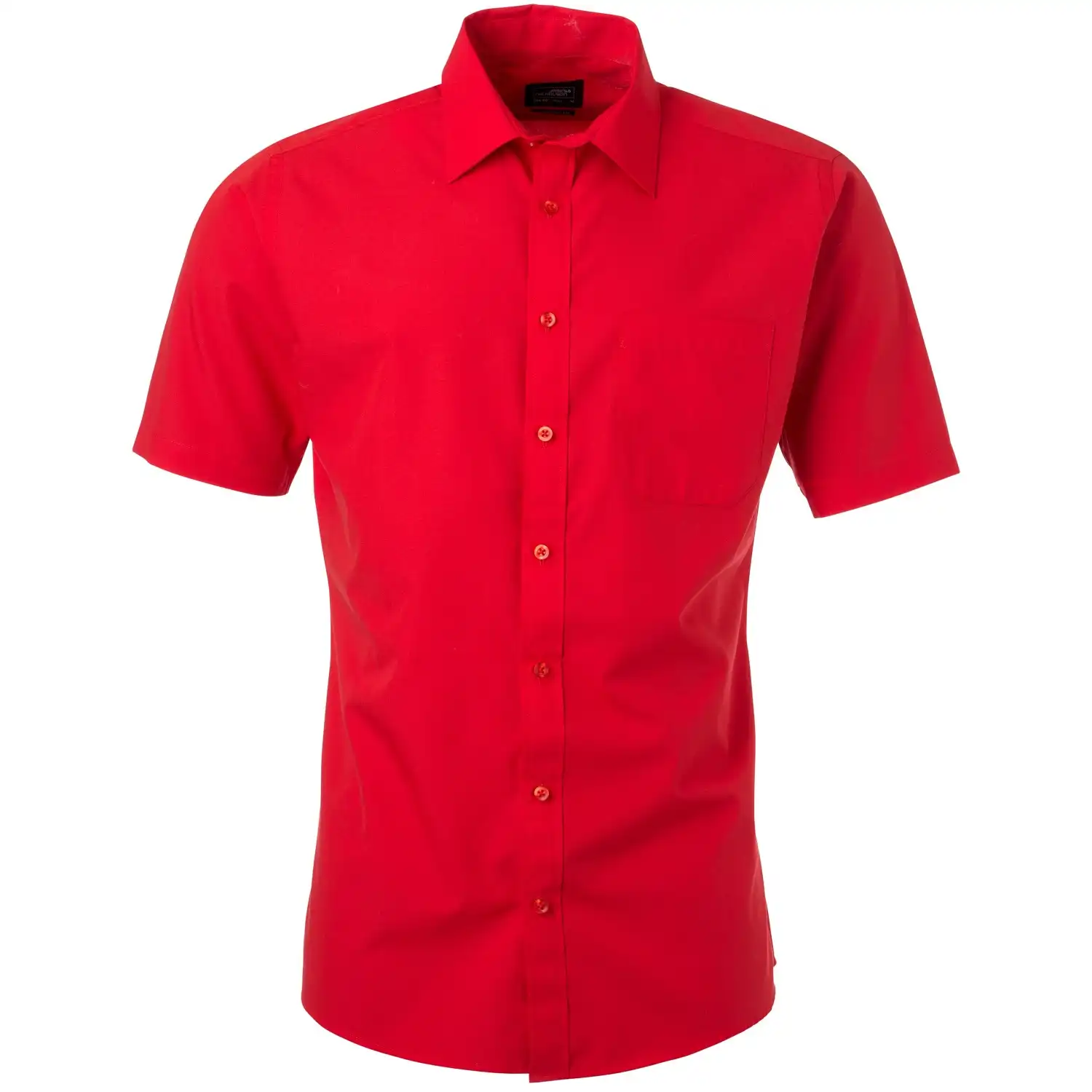 Kurzarm Hemd "JN680" in tomato, L - Bild 1