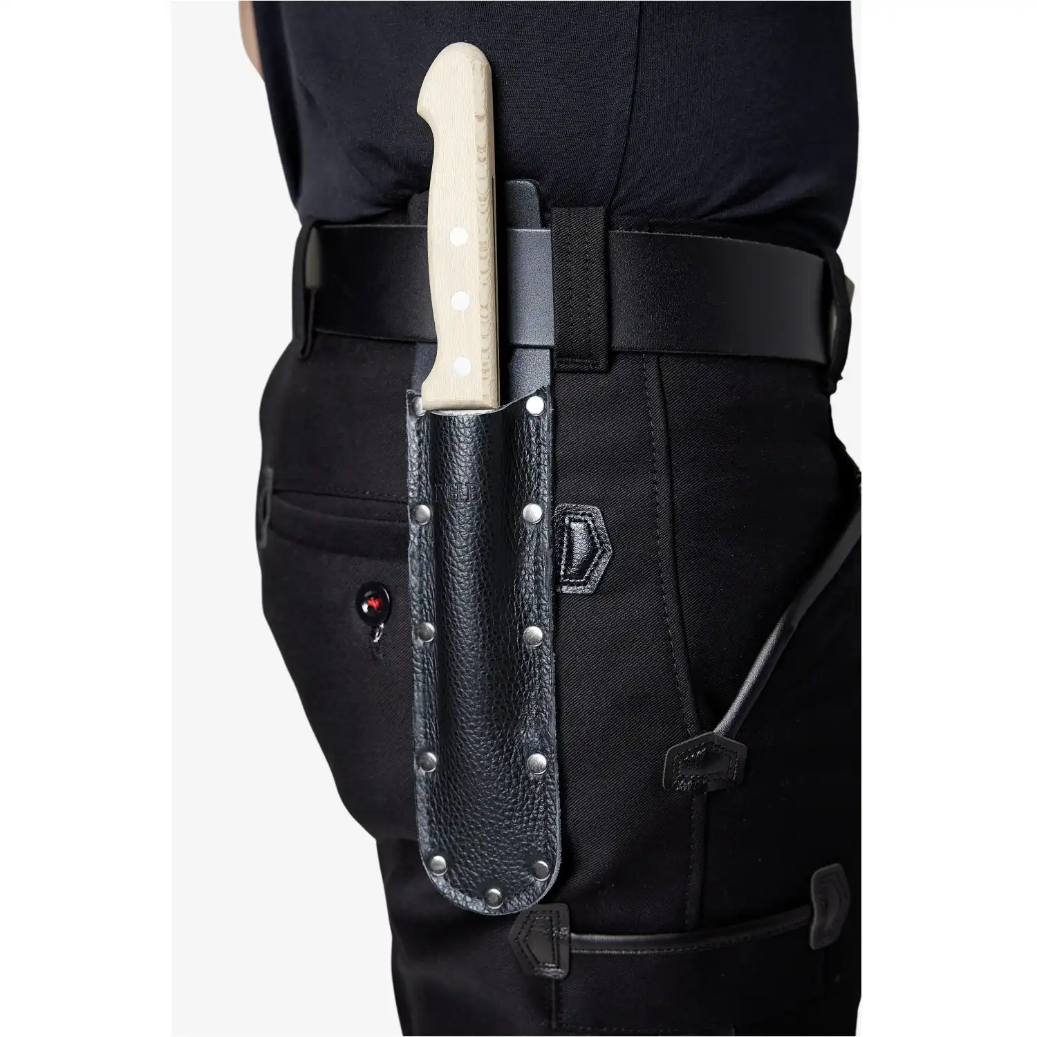 Messertasche lang "HENRIK" schwarz - Thumbnail 3