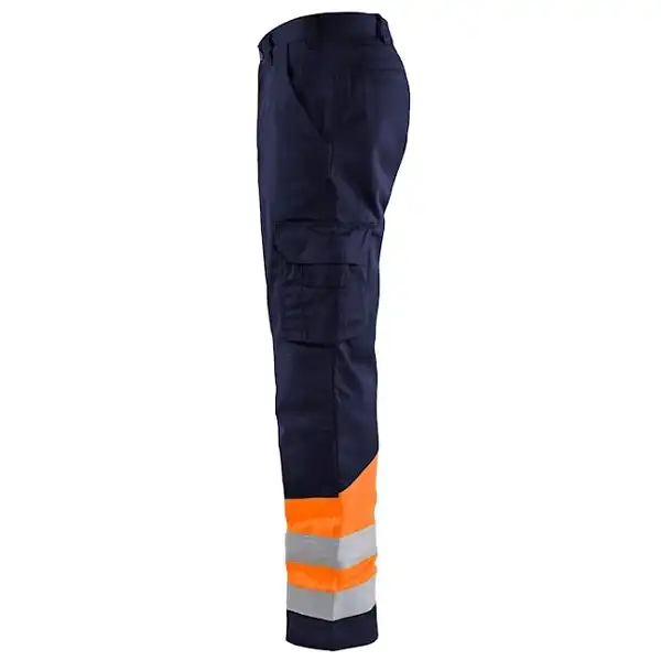 Warnschutz Bundhose "1564" in marine/orange, C44 - Thumbnail 3