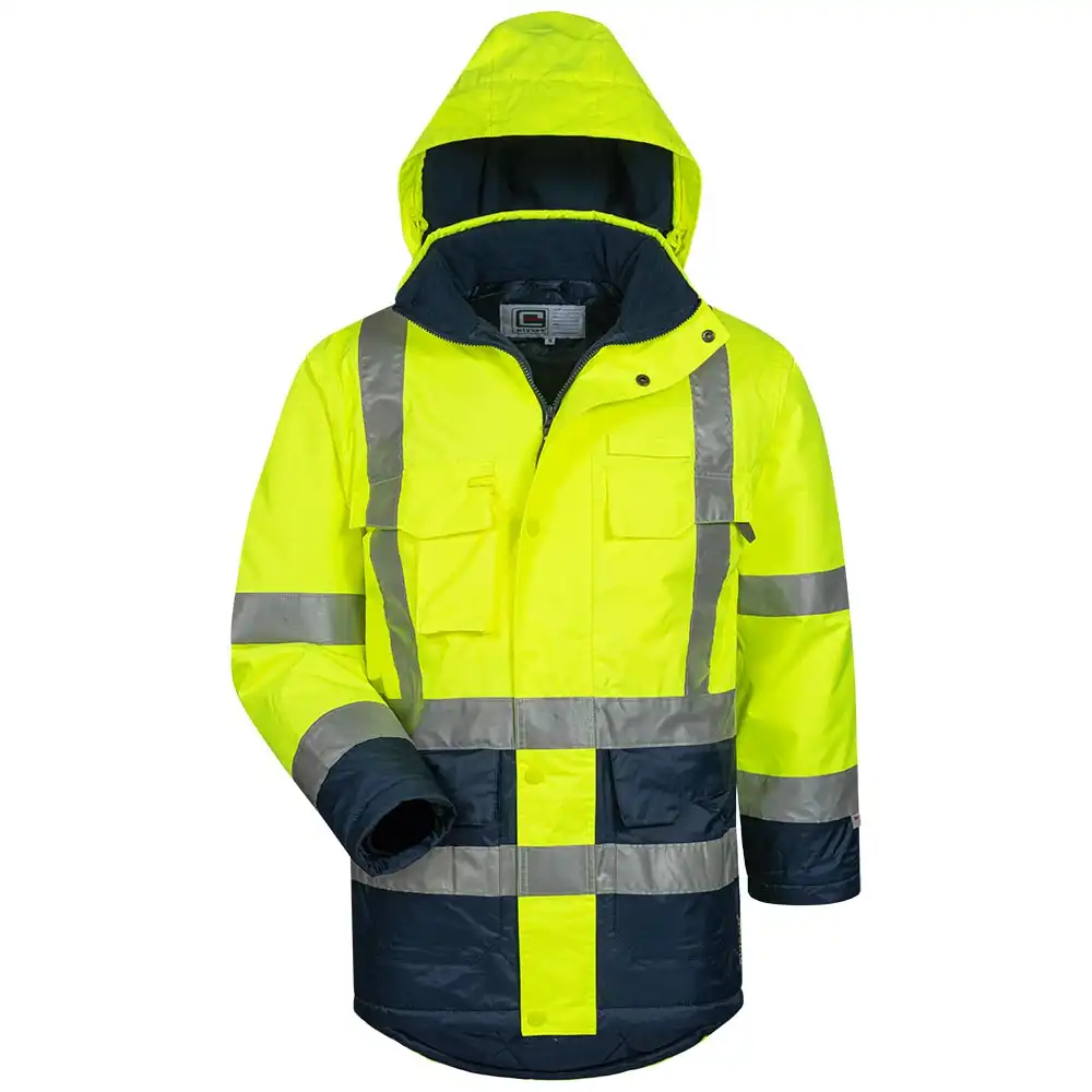 Winter Warnschutz-Parka Kl. 3  in gelb/marine, L - Bild 1