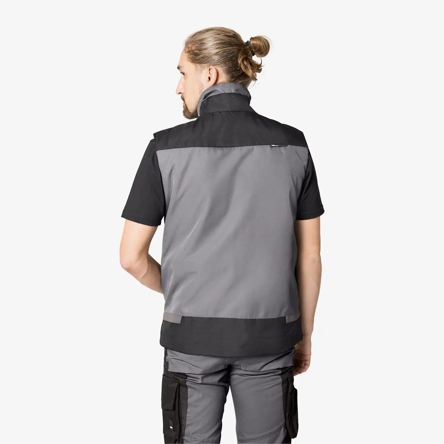 Softshell Arbeitsweste "HAUKE" in grau/schwarz, XXL - Thumbnail 2