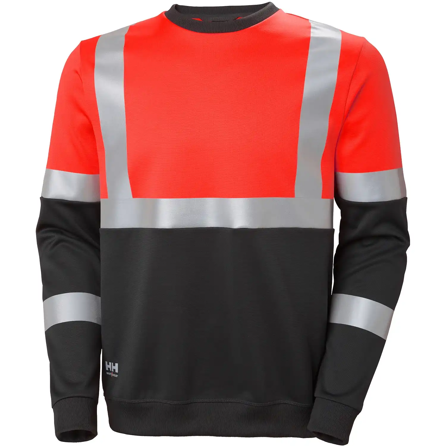 Warnschutz Sweatshirt "ADDVIS" UV-Schutz in rot/schwarz, XL - Thumbnail 1