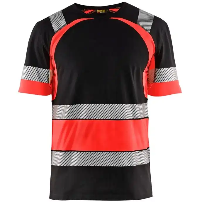 Warnschutz T-Shirt "3421" in schwarz/rot, 3XL - Thumbnail 1