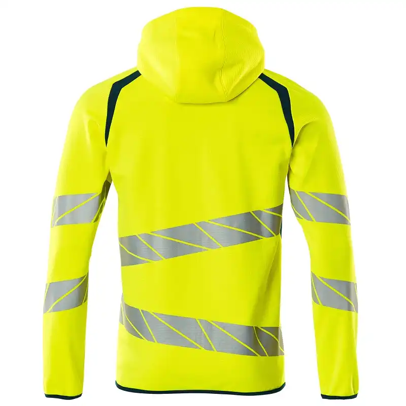 Warnschutz Kapuzensweatshirt "ACCELERATE SAFE" in gelb/dunkelpetroleum, L - Thumbnail 2