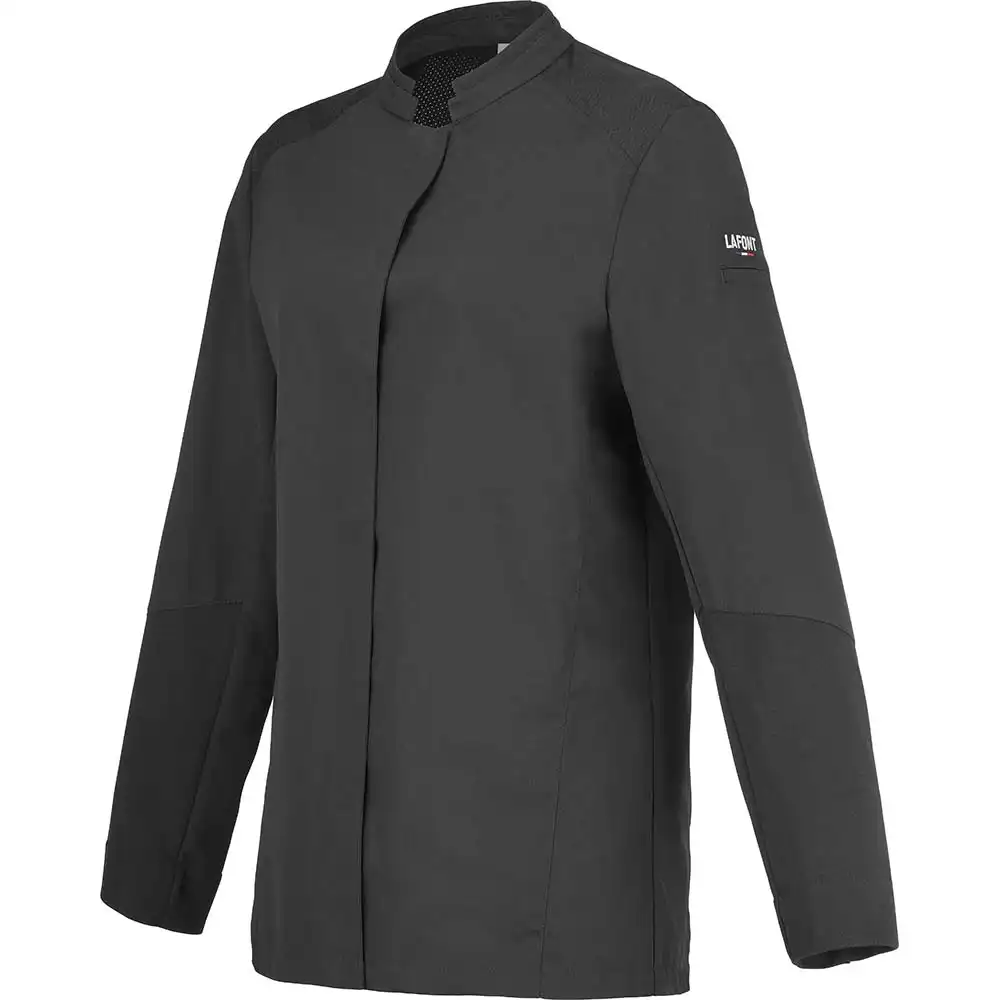 Damen Kochjacke "MARJORAM" in schwarz, L - Thumbnail 2