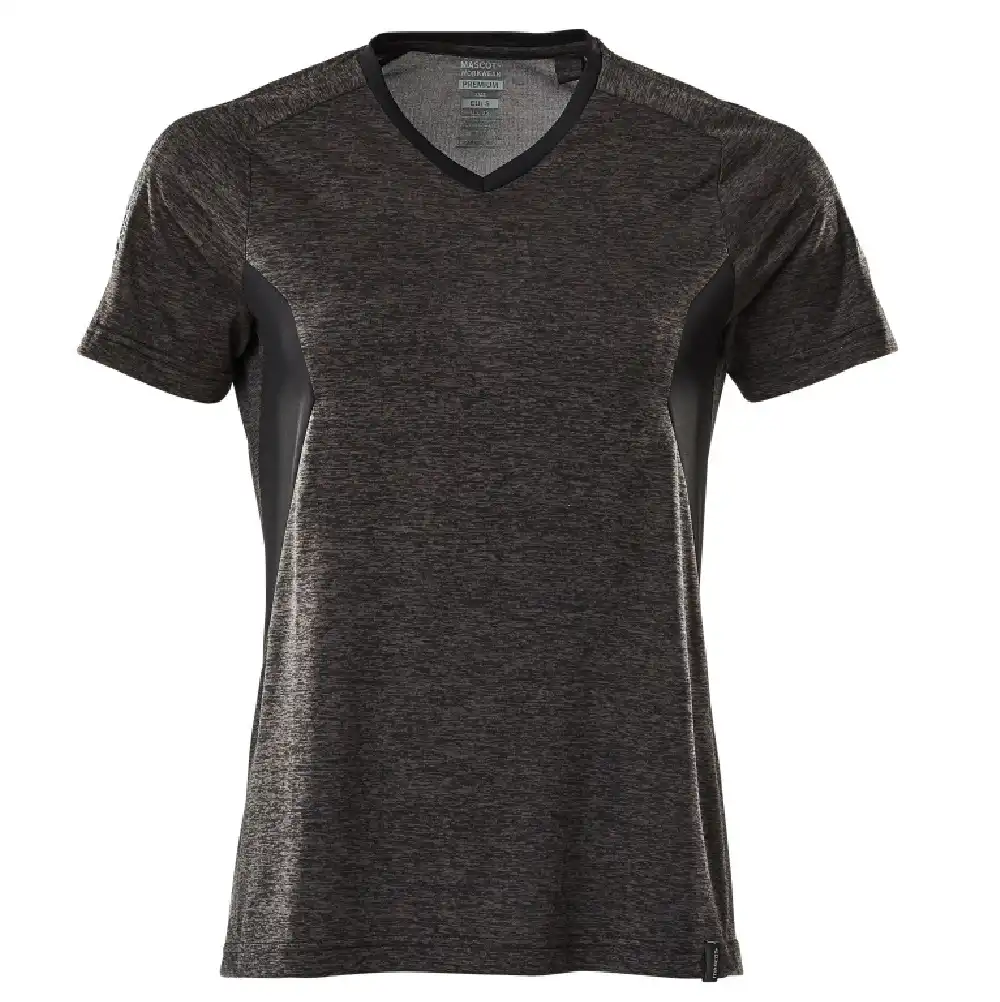 Damen T-Shirt mit COOLMAX® Pro "ACCELERATE" in dunkelanthrazit/schwarz, XS - Thumbnail 1