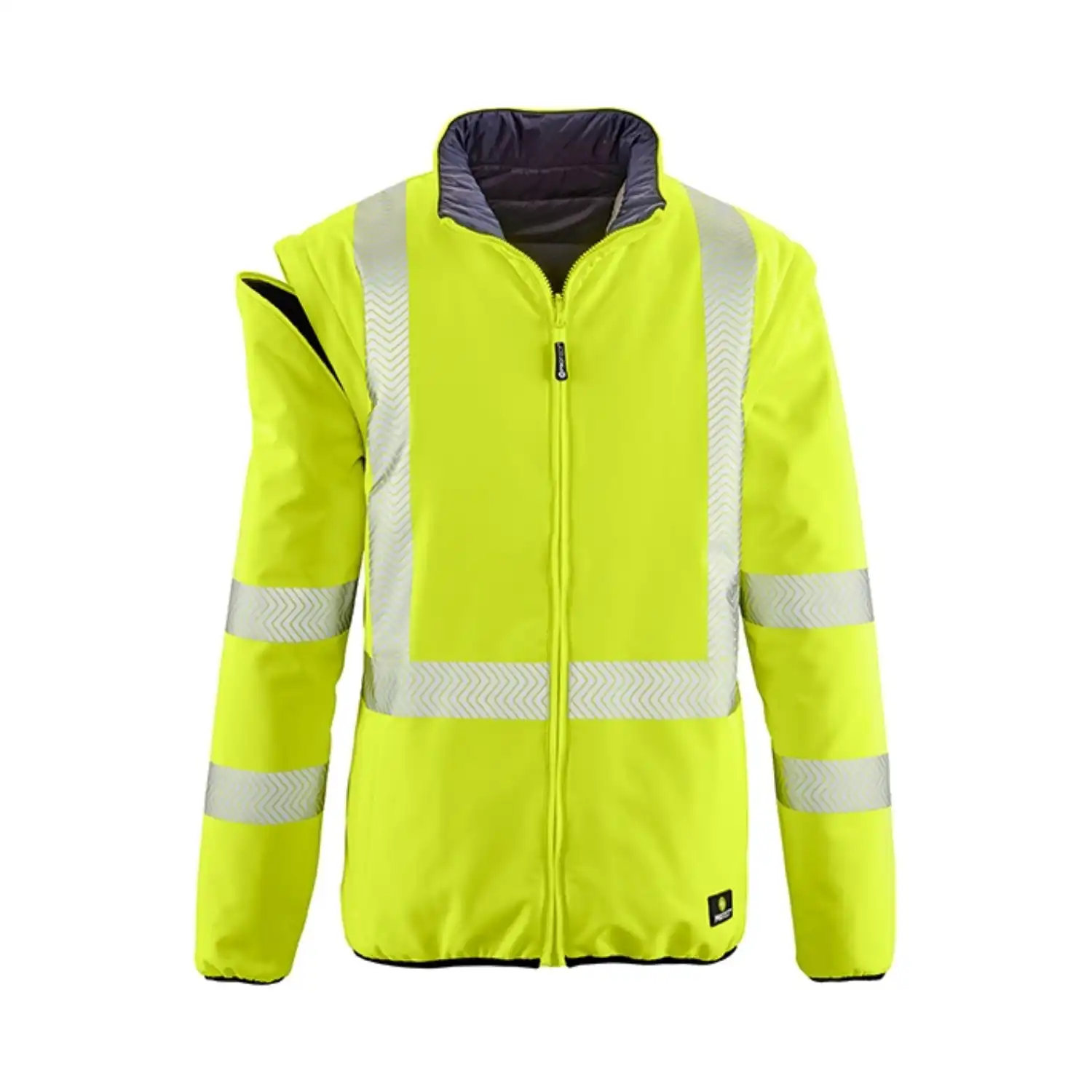 Warnschutz Wende-Softshelljacke RENO gelb in M - Thumbnail 3