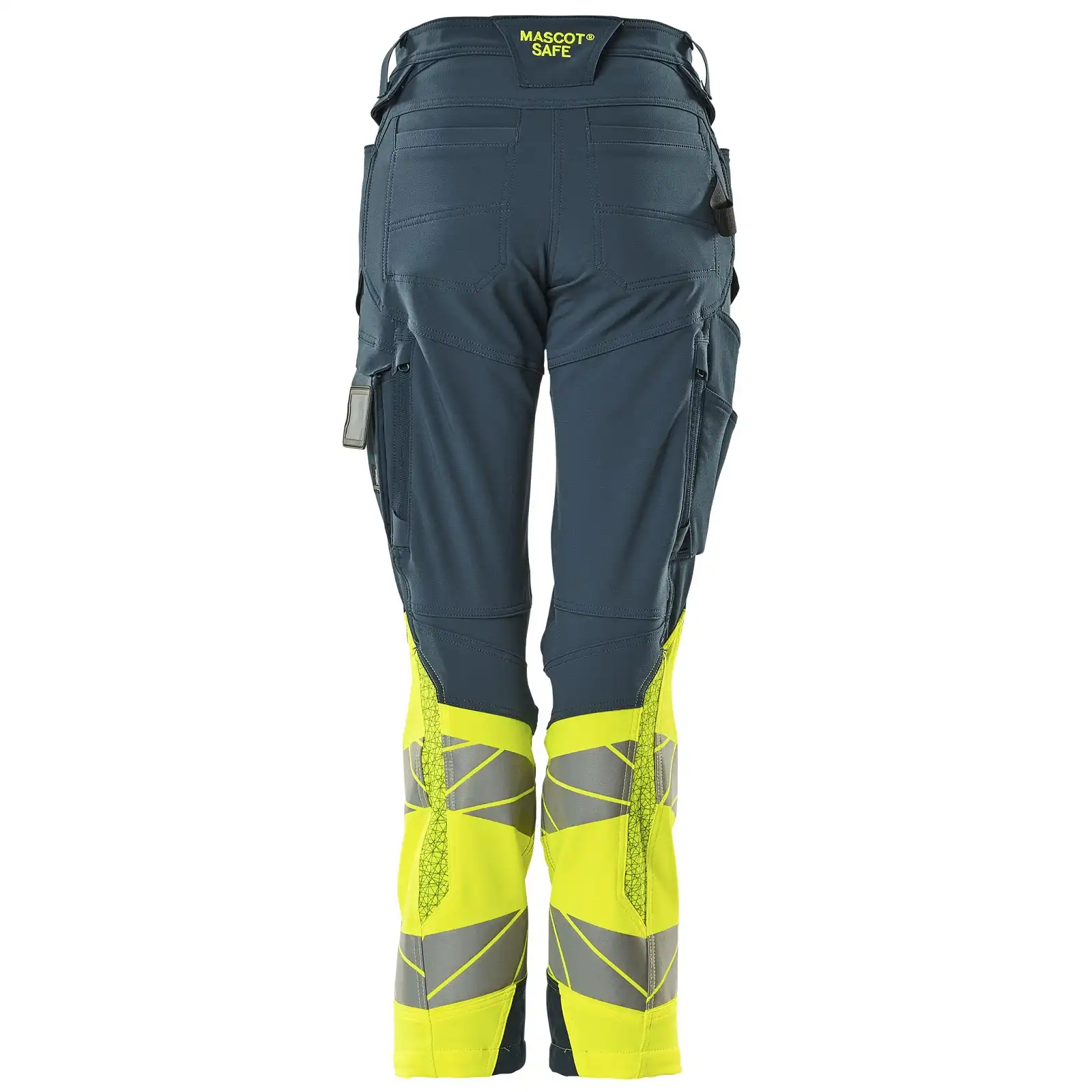 Damen Warnschutz Stretch Bundhose Kl. 1 "ACCELERATE SAFE" Diamond in dunkelpetroleum/gelb, 82C44 (EU 44) - Thumbnail 2
