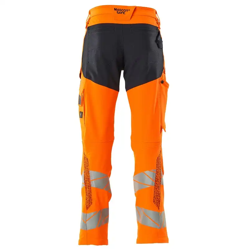 Warnschutz Bundhose Stretch "ACCELERATE SAFE" in orange/schwarzblau, 82C52 (EU 52) - Thumbnail 2