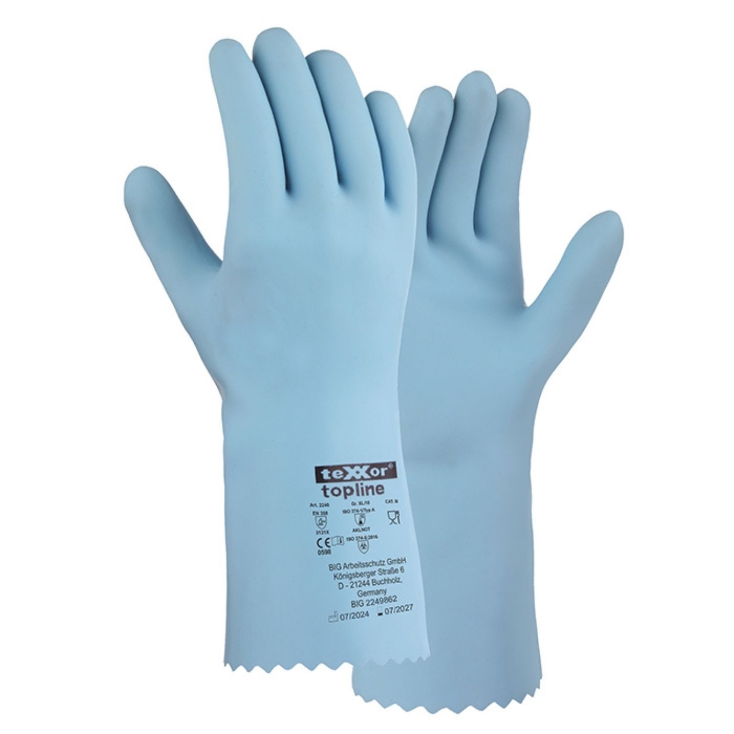 Latex-Chemikalienschutz-Handschuhe "S-BLUE" in 9 (L) - Thumbnail 3