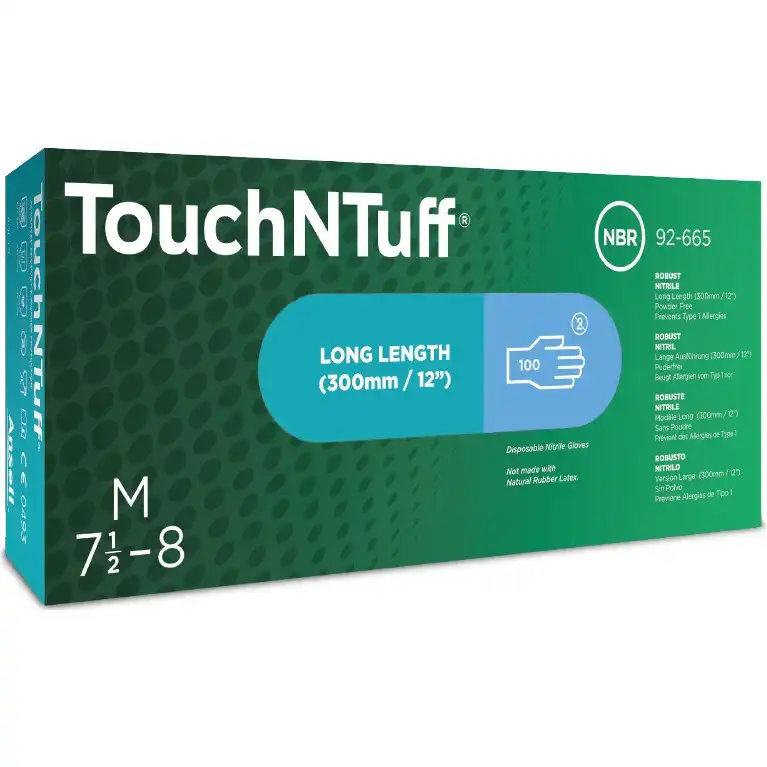 Nitril Einweghandschuhe "TouchNTuff®" 92-665 | 100er Box in 9 (L) - Thumbnail 1