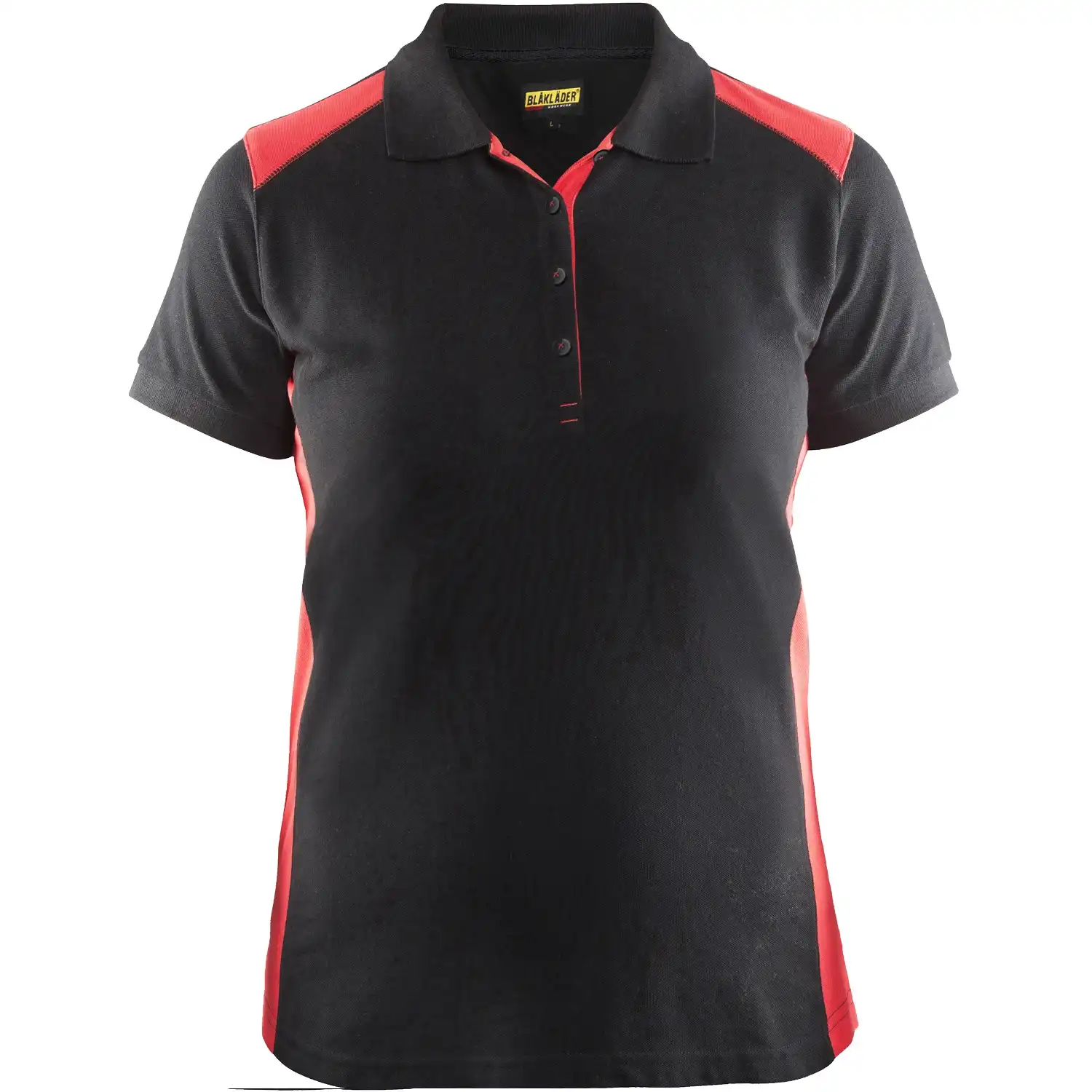 Damen Polo-Shirt "3390" in schwarz/rot, M - Thumbnail 1