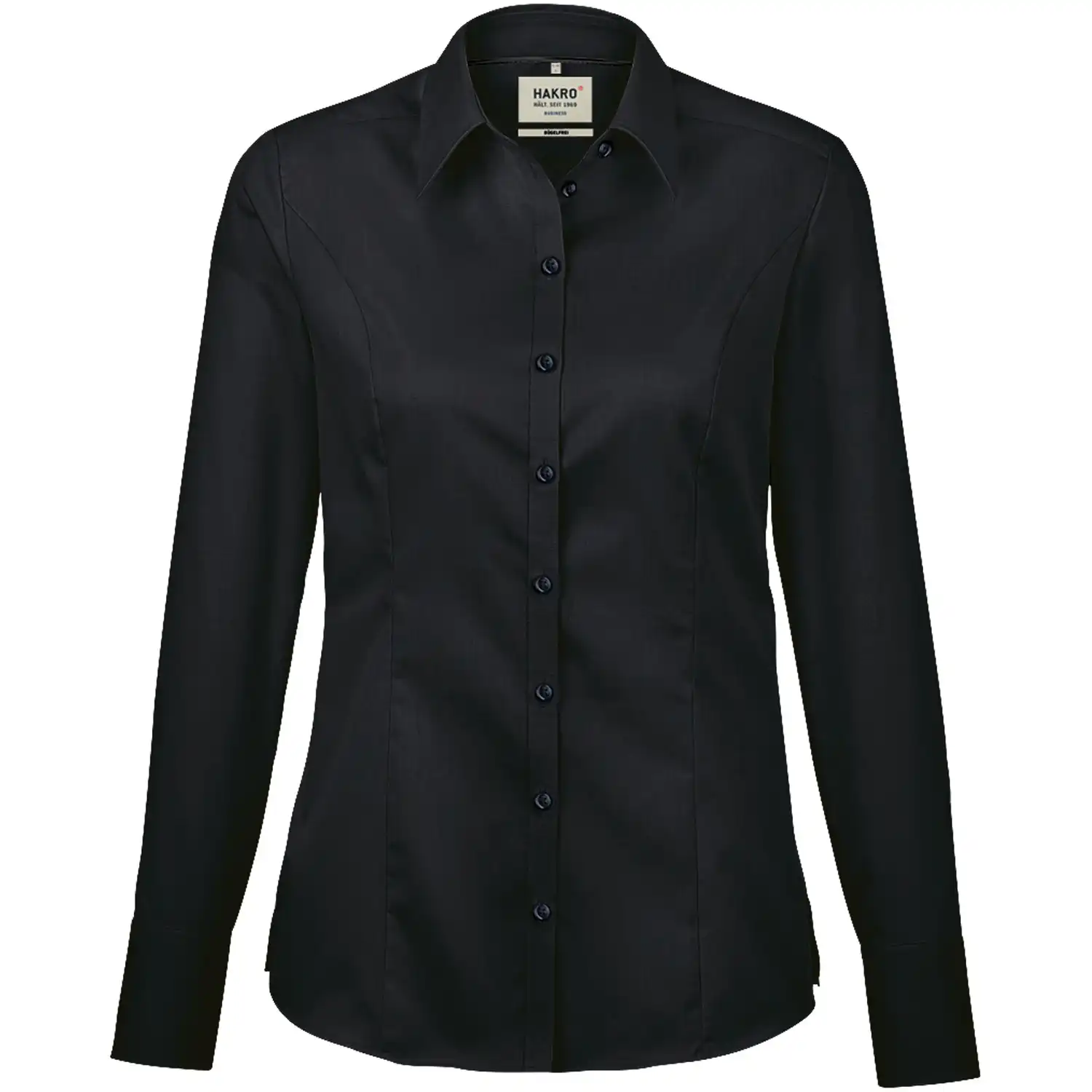 Bluse "BUSINESS" langarm 106 in schwarz, L - Thumbnail 1