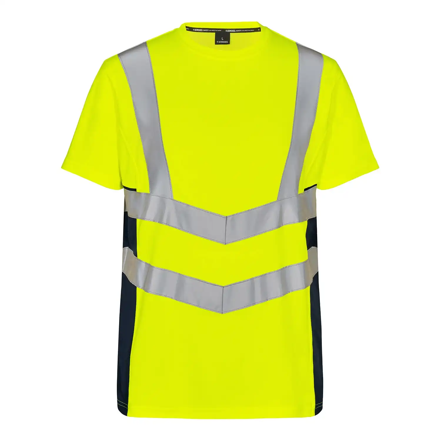 Warnschutz T-Shirt "9544-182" Safety Kl. 2 in gelb/marine, L - Thumbnail 1