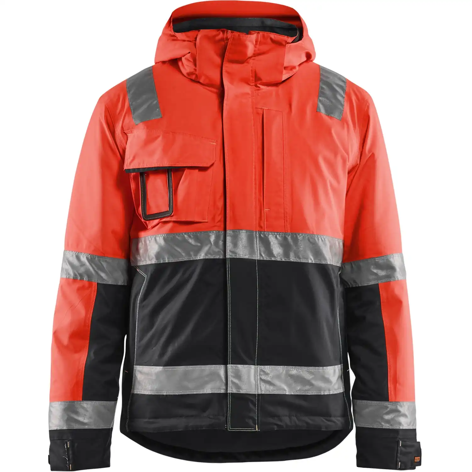 Warnschutz Winterjacke "4870" in rot/schwarz, 3XL - Thumbnail 1