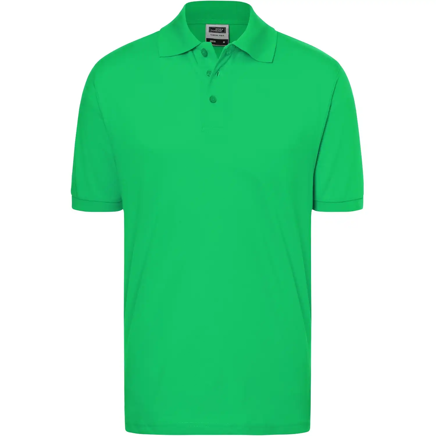 Polo-Shirt Classic "JN070" in fern-green, L - Thumbnail 1
