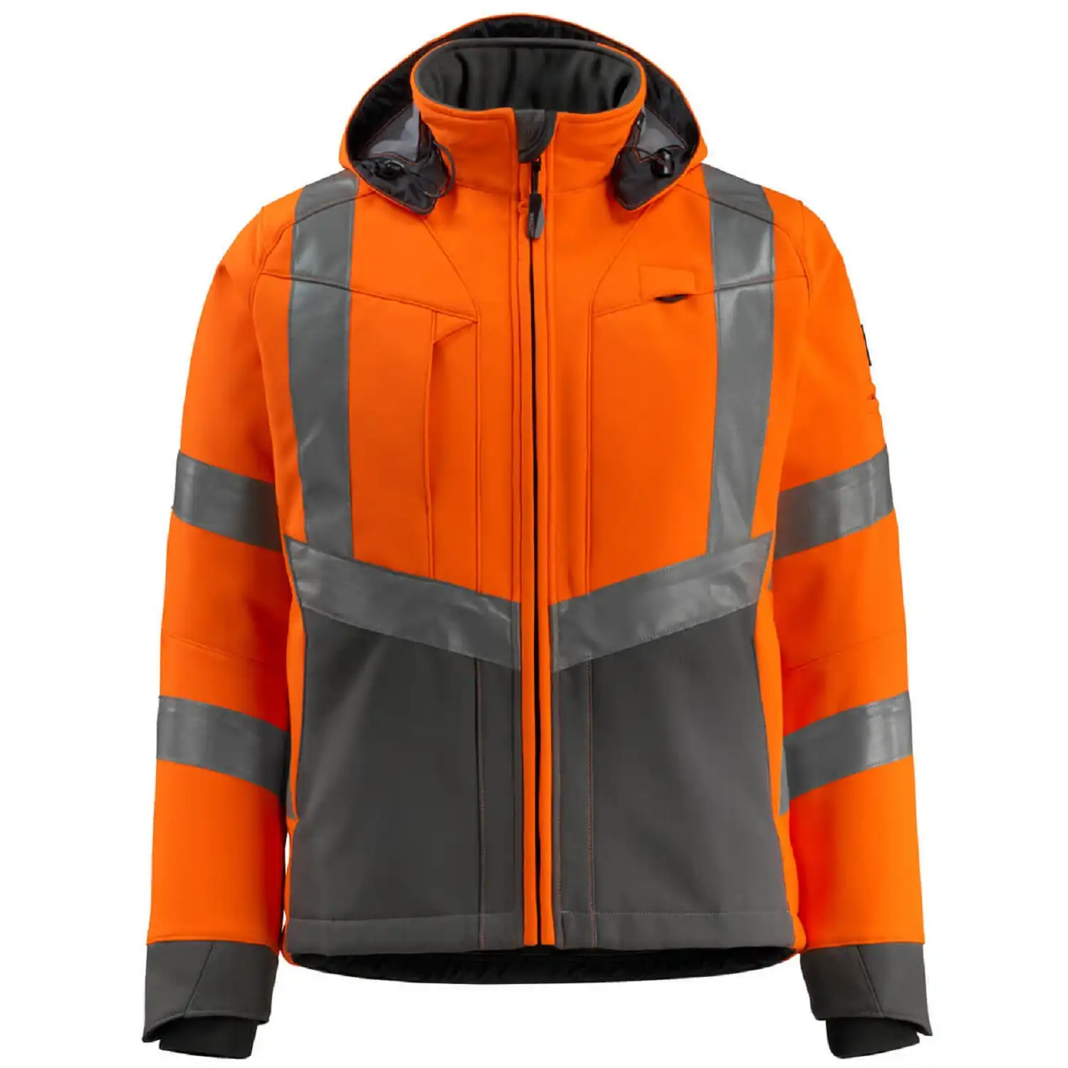 Warnschutz Softshelljacke "BLACKPOOL" Safe Supreme zweifarbig in warnorange/anthrazit, XXL - Bild 1