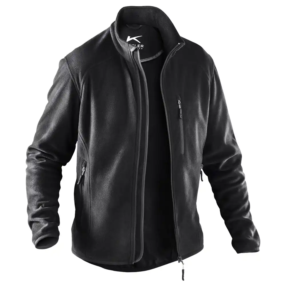 Fleecejacke "1242" WEATHER in schwarz, XL - Thumbnail 1