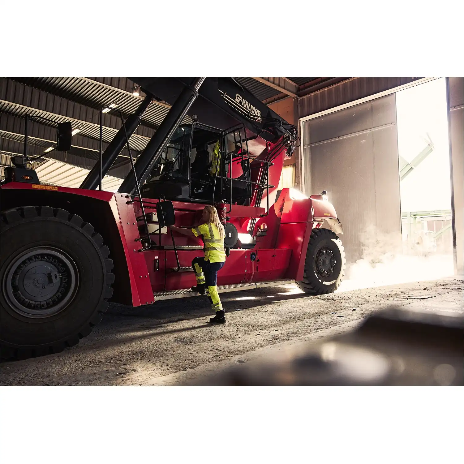 Damen Warnschutz Handwerkerhose "2663 GSTP" Green Stiby in orange/marine, R34 - Thumbnail 3