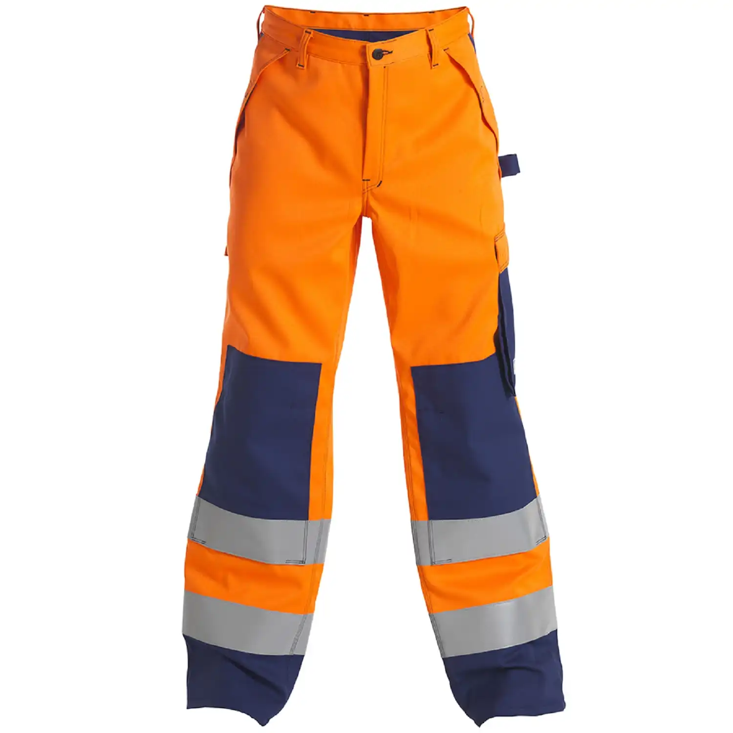 Multinorm Bundhose "2235-835" Safety+ Kl. 2 orange/marine in 44 - Thumbnail 1