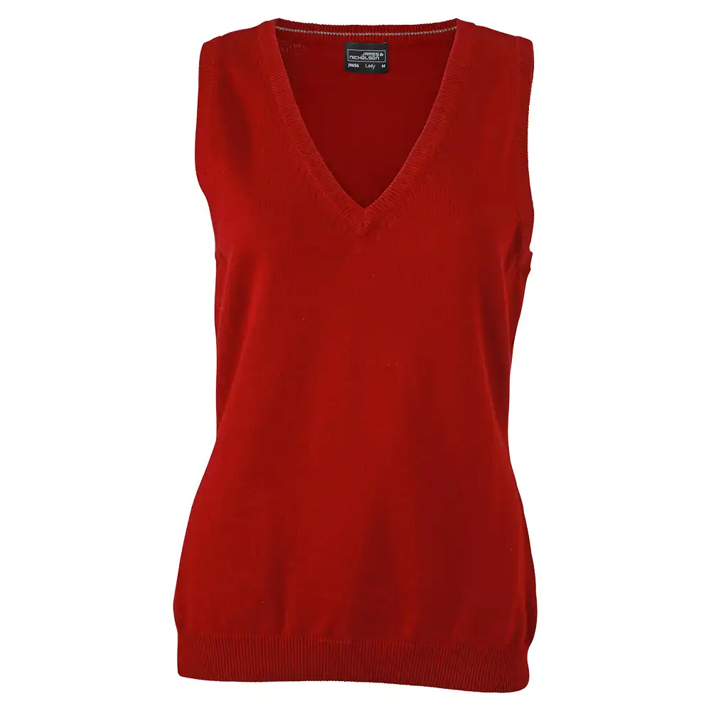 Damen V-Neck Pullunder "JN656" in bordeaux, XXL - Bild 1