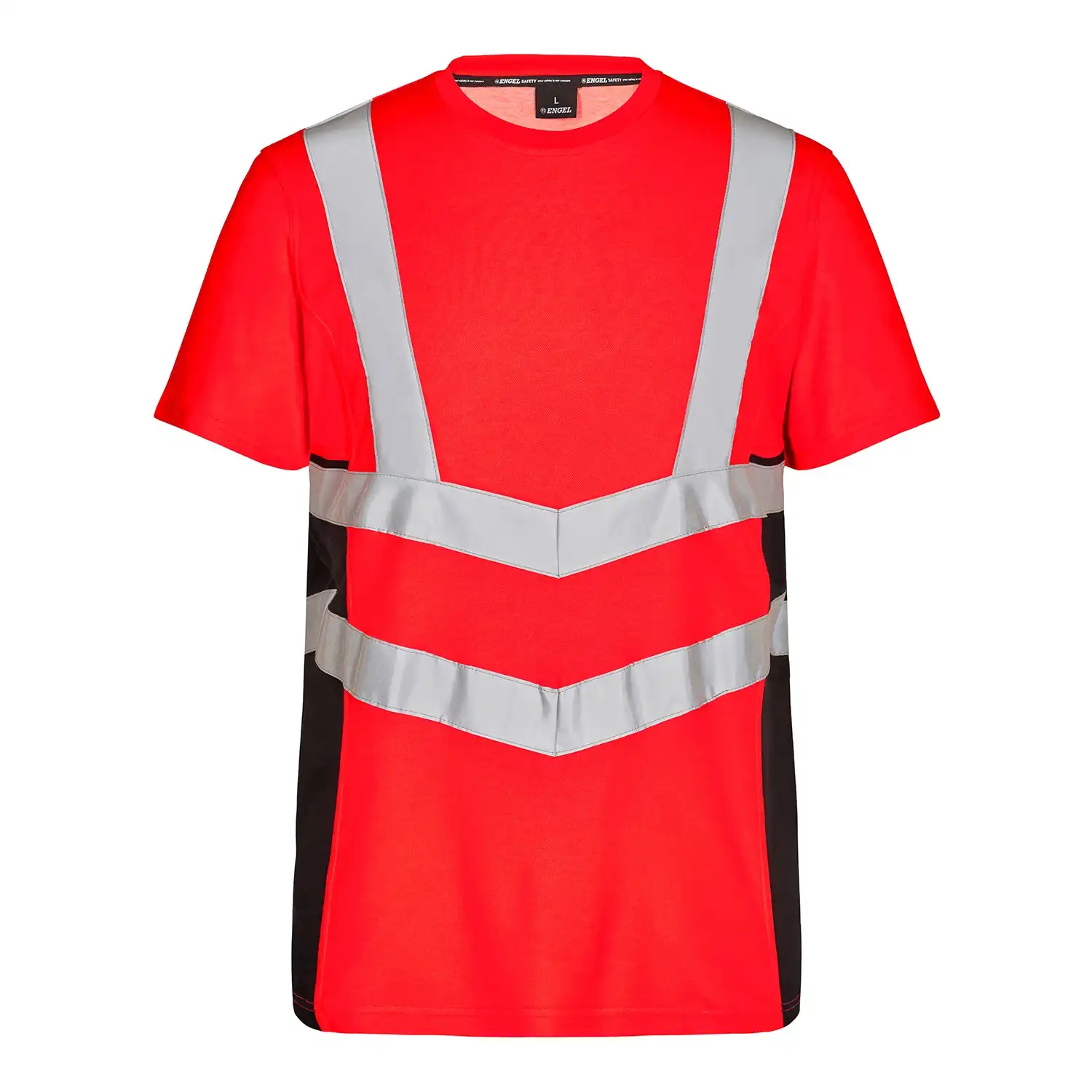 Warnschutz T-Shirt "9544-182" Safety Kl. 2 in rot/schwarz, S - Thumbnail 1