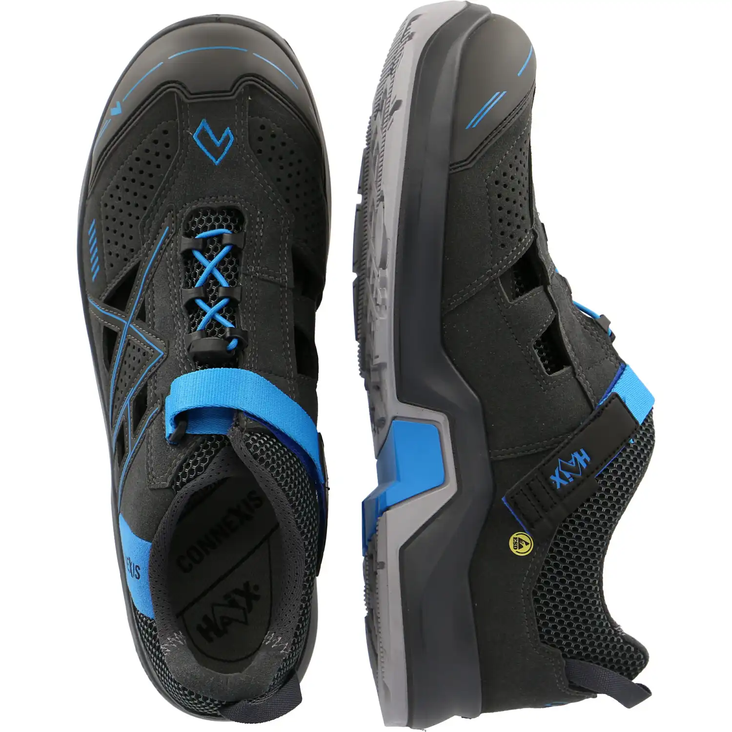 Sicherheitssandale S1 "SAFETY Air" grey-blue CONNEXIS in UK 8.5 (EU 43) - Thumbnail 2