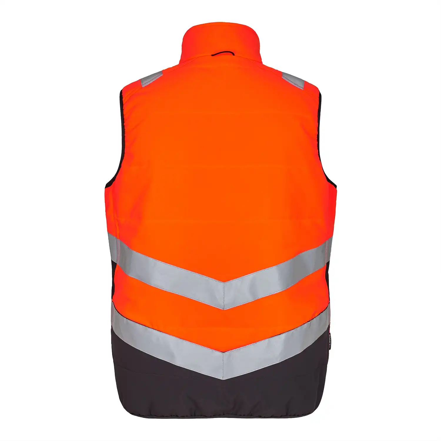 Zip-In Warnschutz Steppweste "5159-158" Safety Kl. 1 in orange/grau, XXL - Thumbnail 2