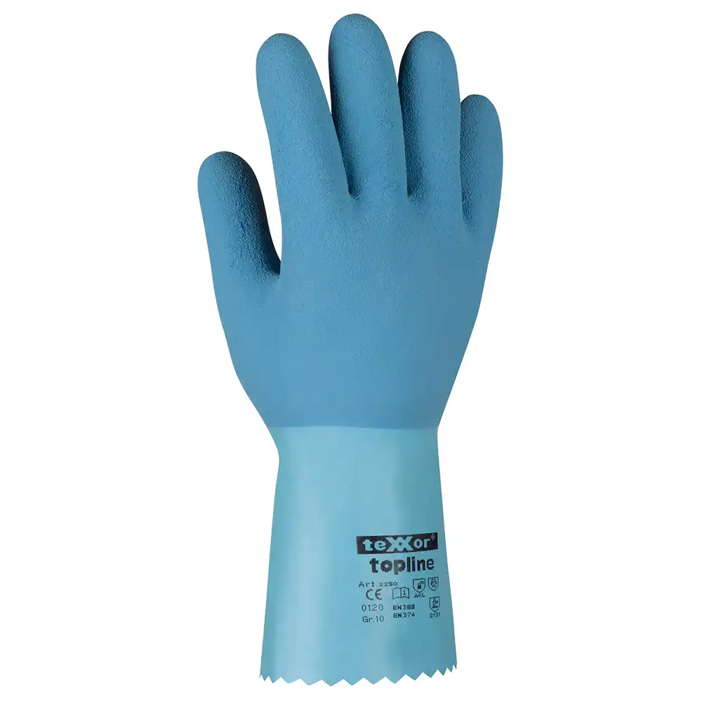 Latex-Chemikalienschutz-Handschuhe "S-BLUE+" ger. in 10 (XL) - Bild 1
