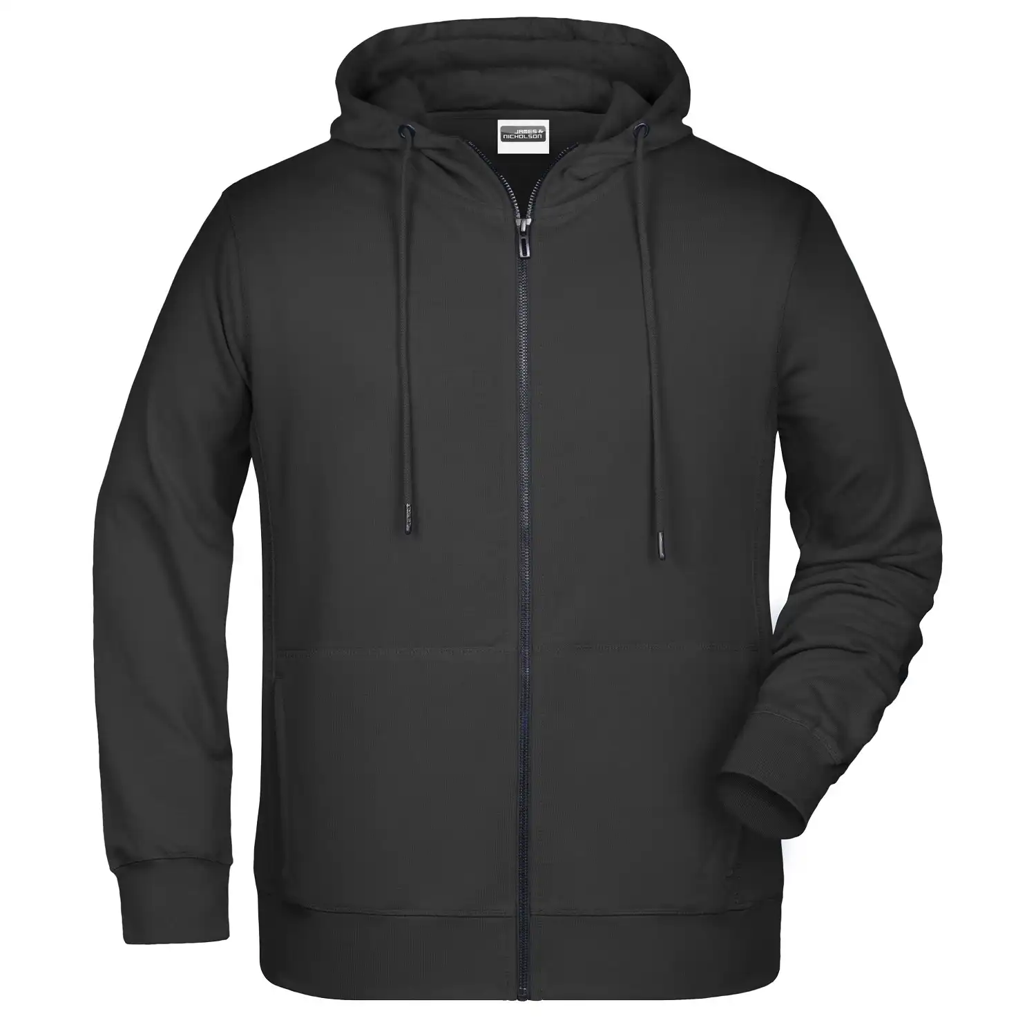 Zip Hoody mit Kapuze "8026" in black, XXL - Bild 1