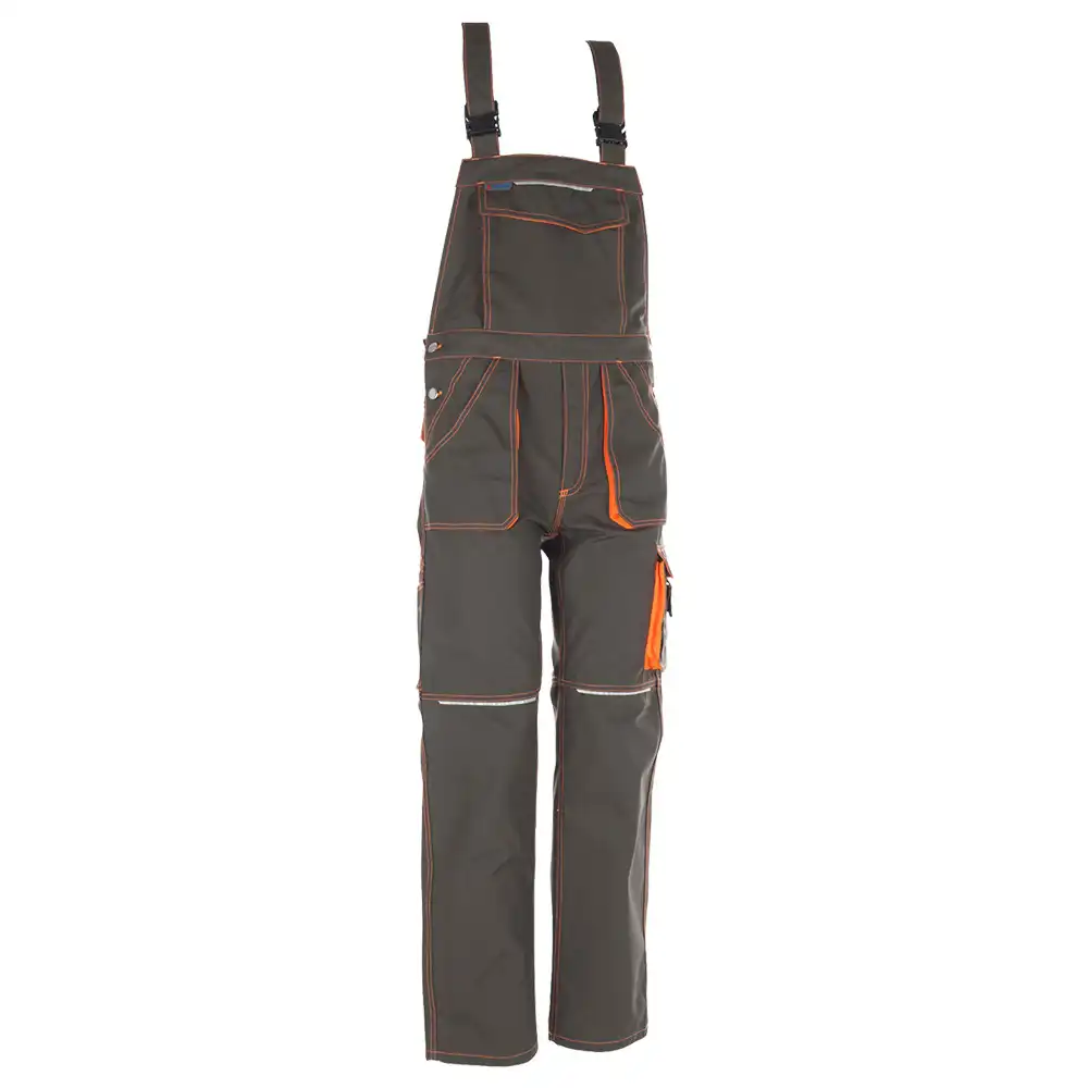 Latzhose "BASALT NEON" in olive, 42 - Bild 1