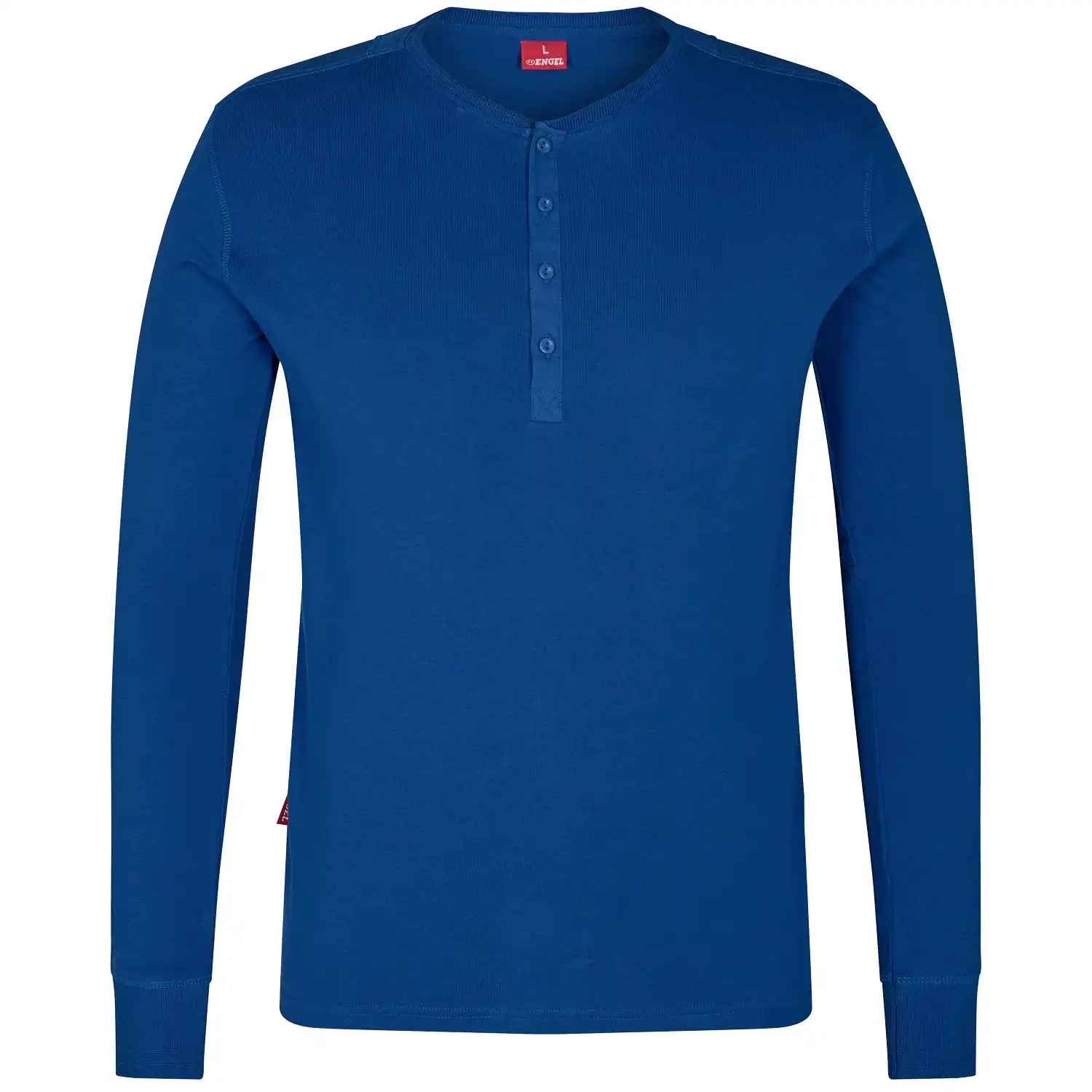 Langarmshirt Henley-Grandad "9257-565" Extend in surfer blue, S - Bild 1