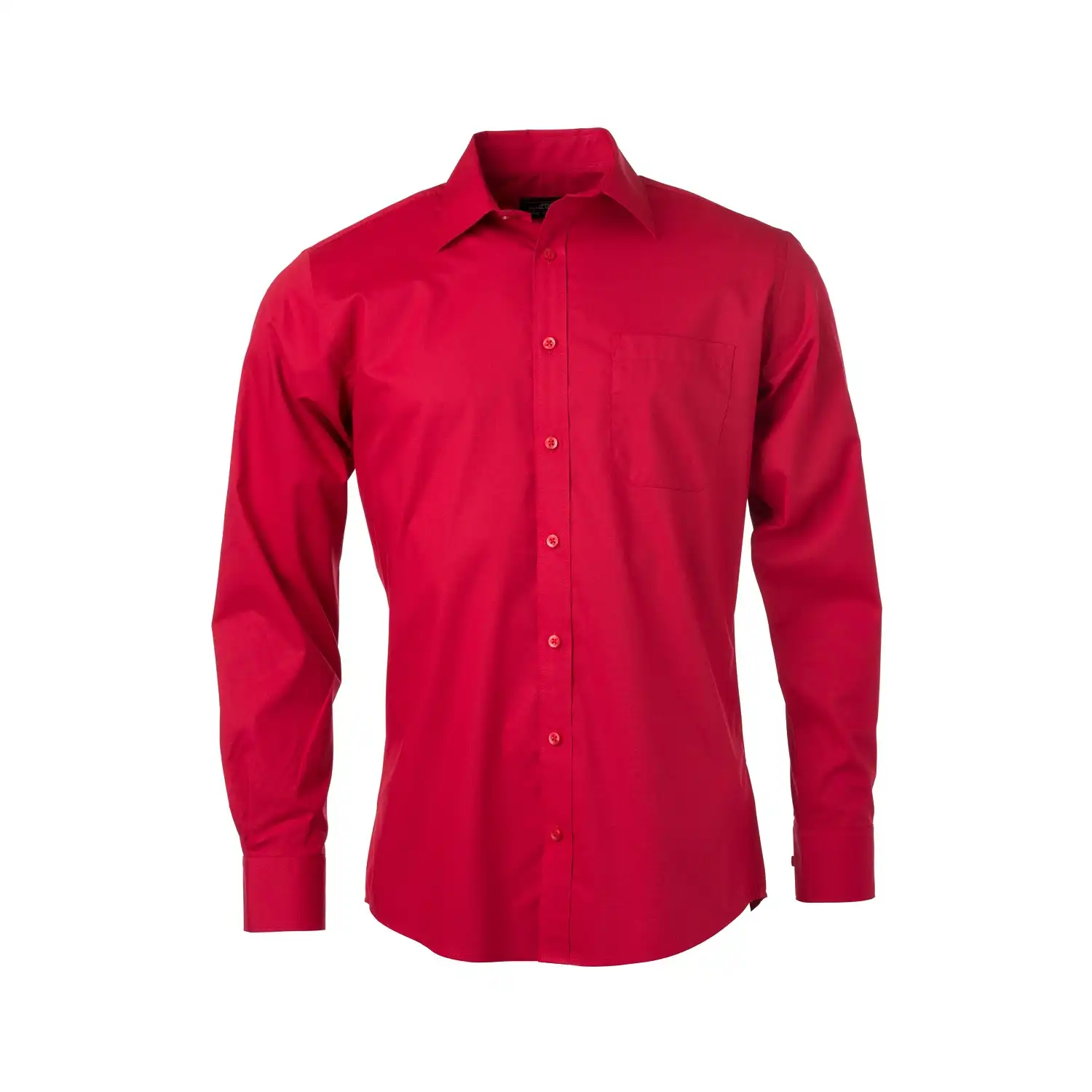 Langarm Hemd "JN678" in red, 3XL - Bild 1