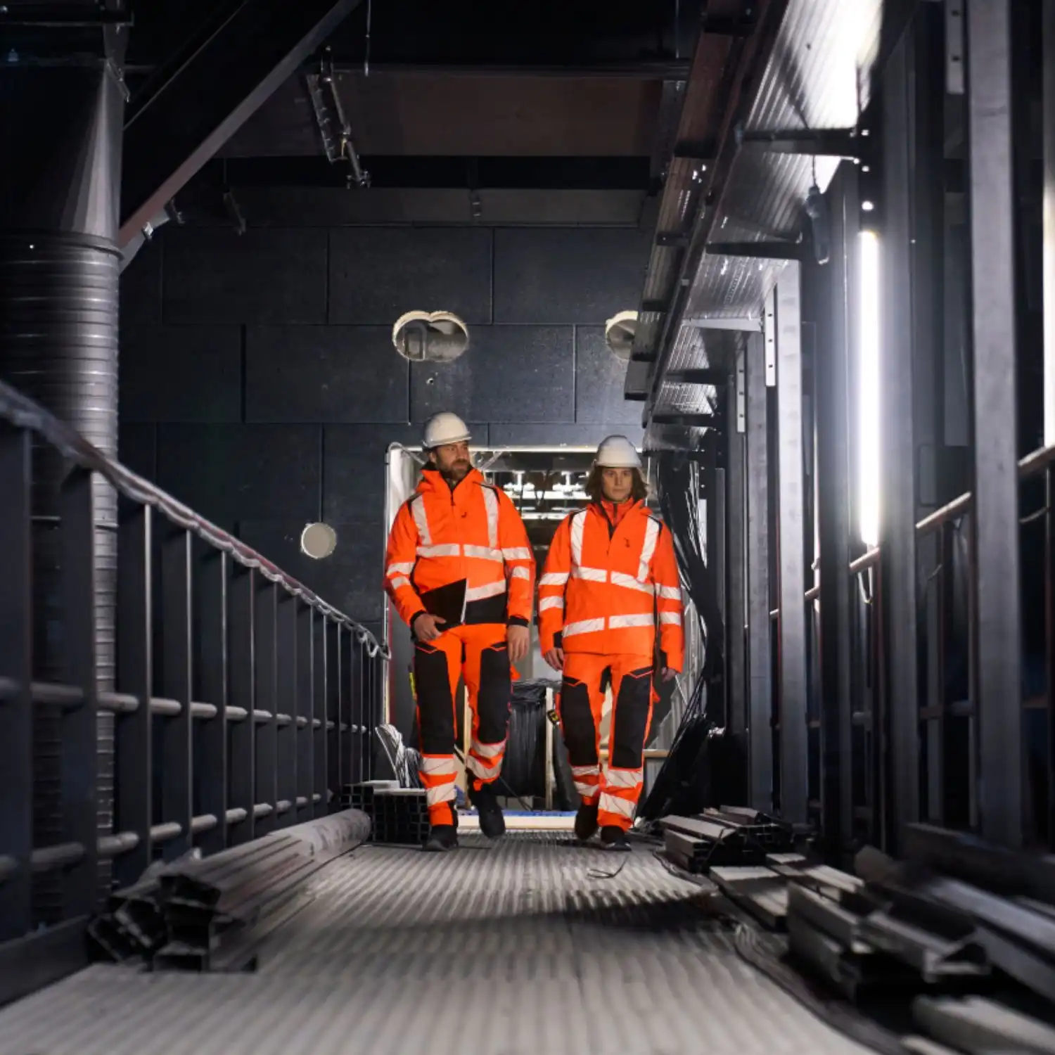 Warnschutz Winterjacke "ACCELERATE SAFE" in orange/moosgrün, XXL - Thumbnail 5